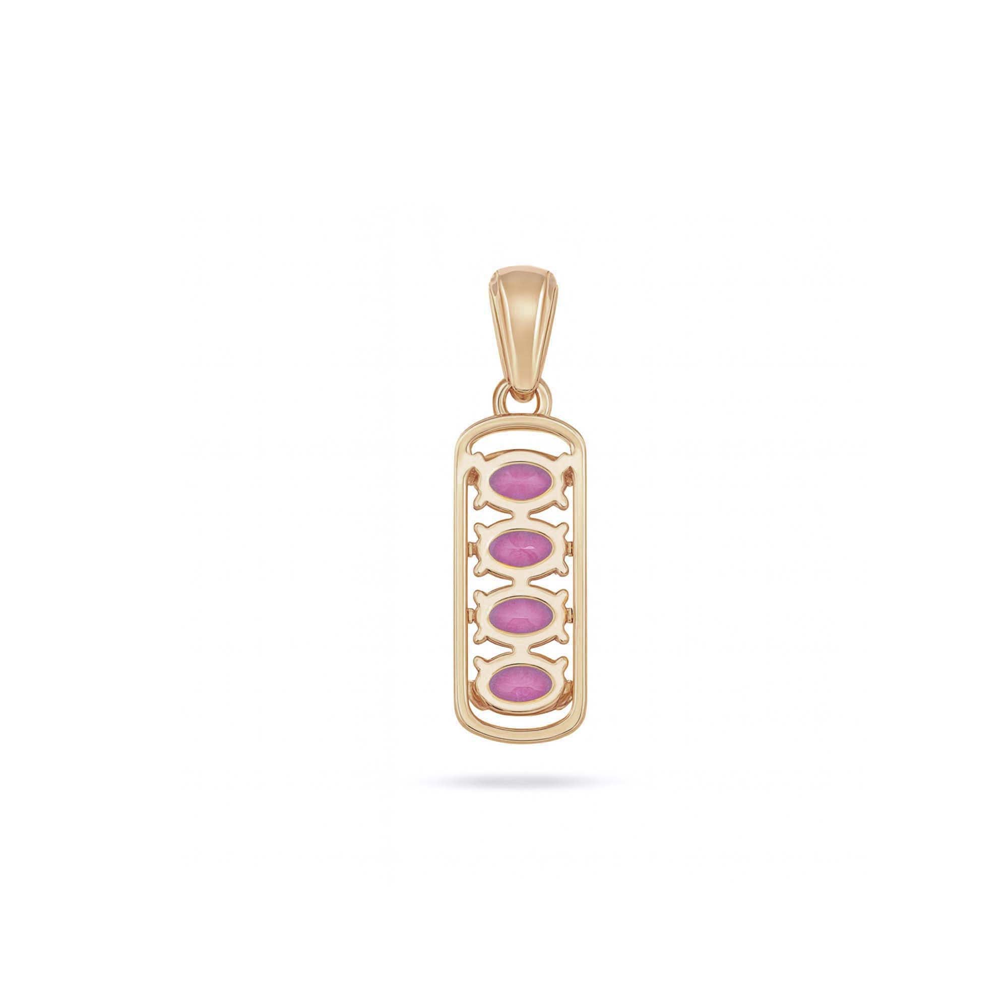 Rhodolite Garnet Oval Pendant with Prong Setting