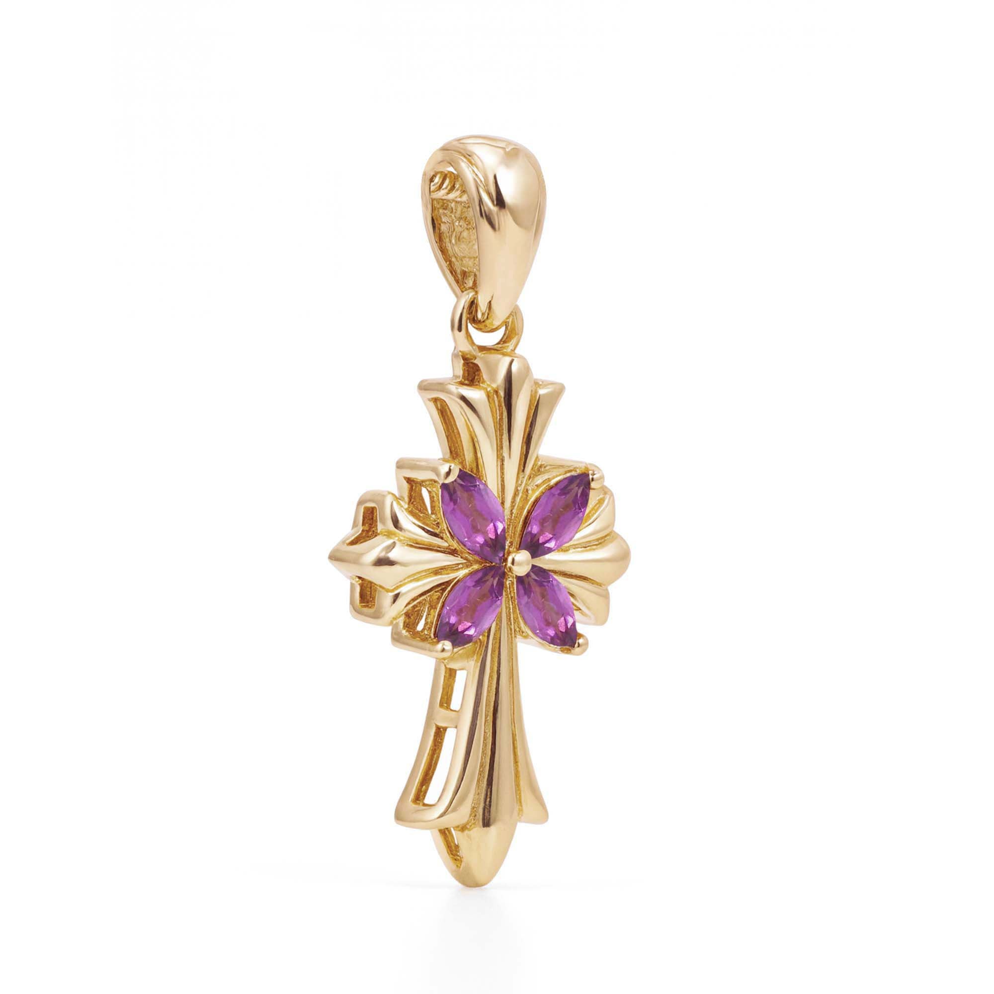 Rhodolite Garnet Marquise Pendant with Prong Setting
