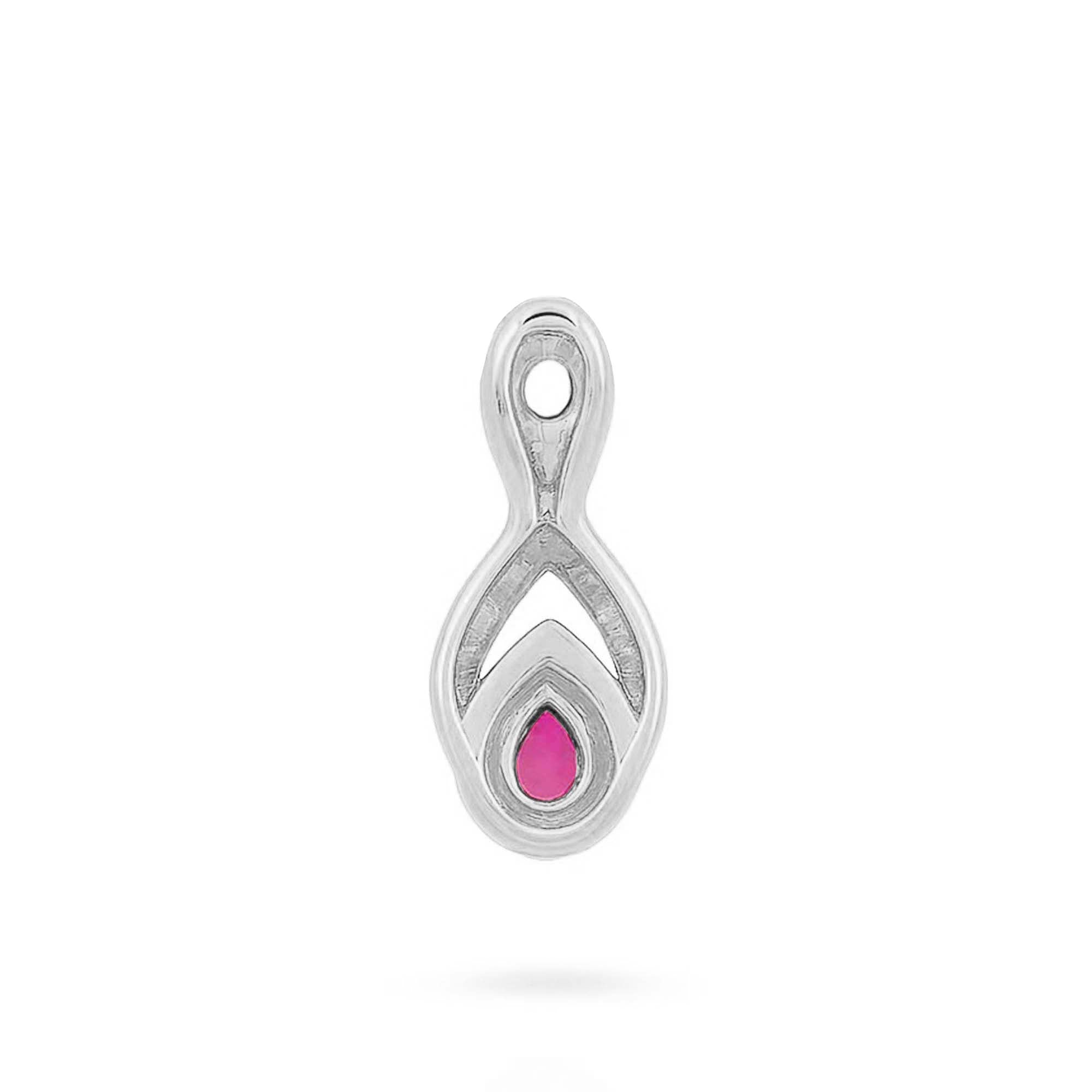 Rhodolite Garnet Pear Pendant with Prong Setting