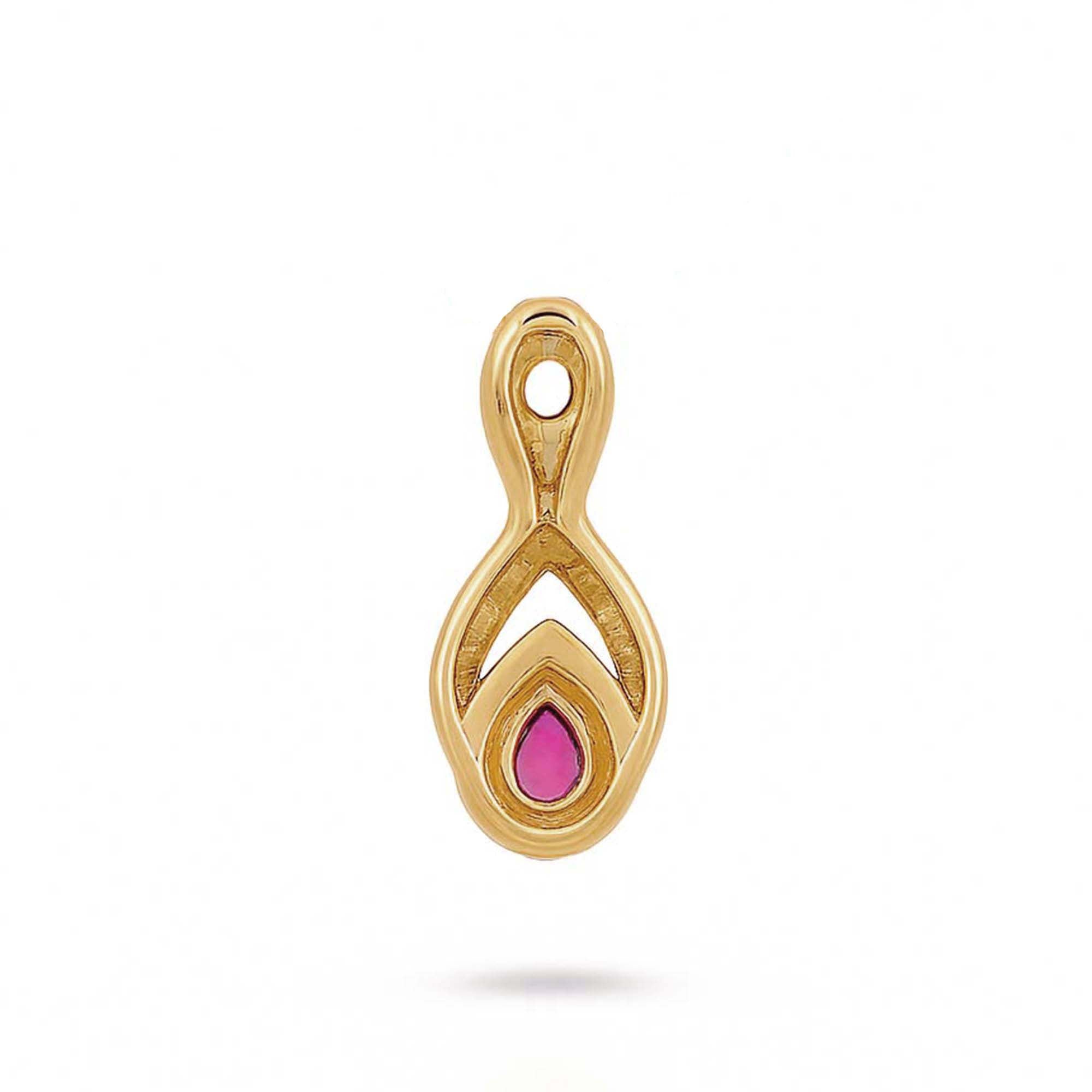 Rhodolite Garnet Pear Pendant with Prong Setting