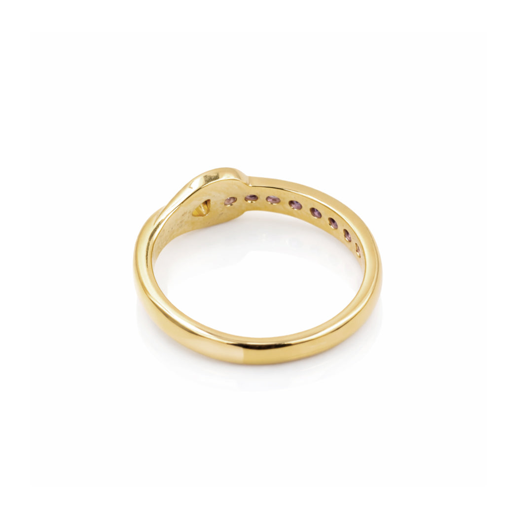 Rhodolite Garnet 7 Stone Ring – Modern Round Cut Sterling Silver 925 Designer Band