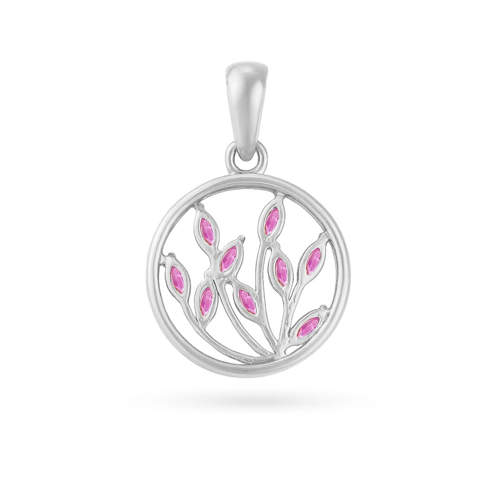 Rhodolite Garnet Marquise Pendant with Prong Setting