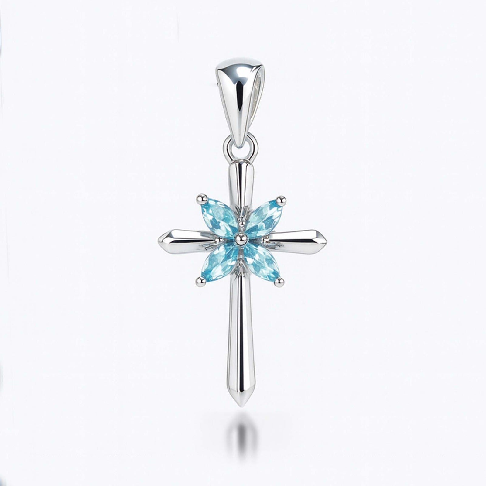Sky Apatite Marquise Pendant with Prong Setting