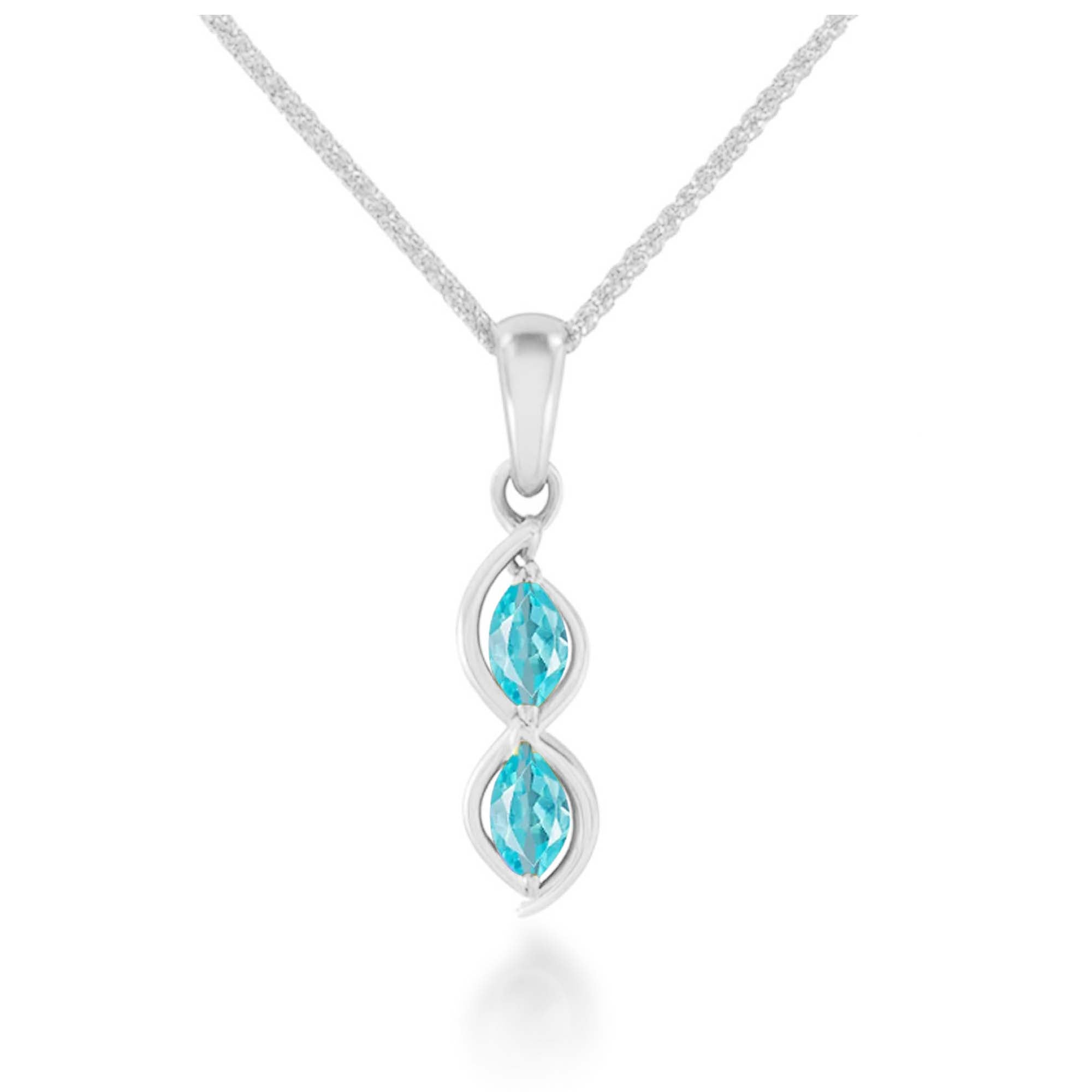 Sky Apatite Marqiuse Pendant with Prong Setting