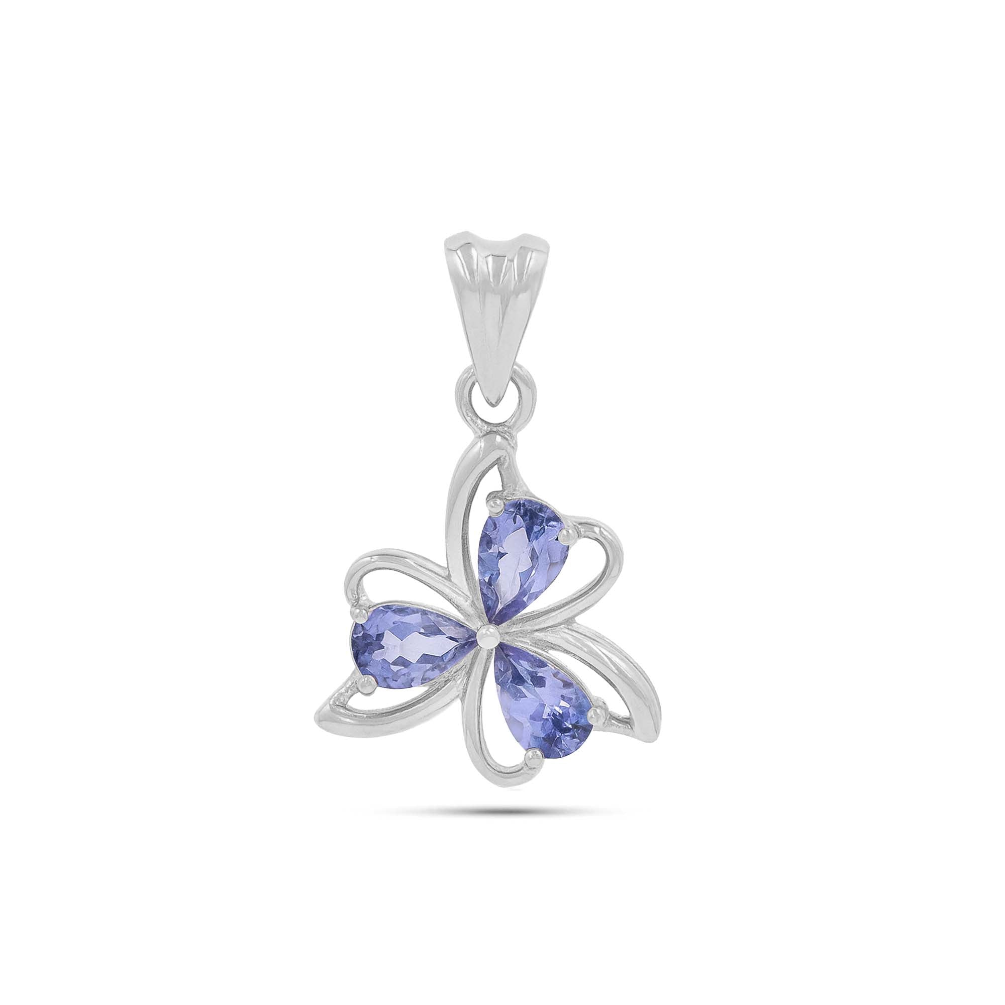 Tanzanite Pear Pendant with Prong Setting