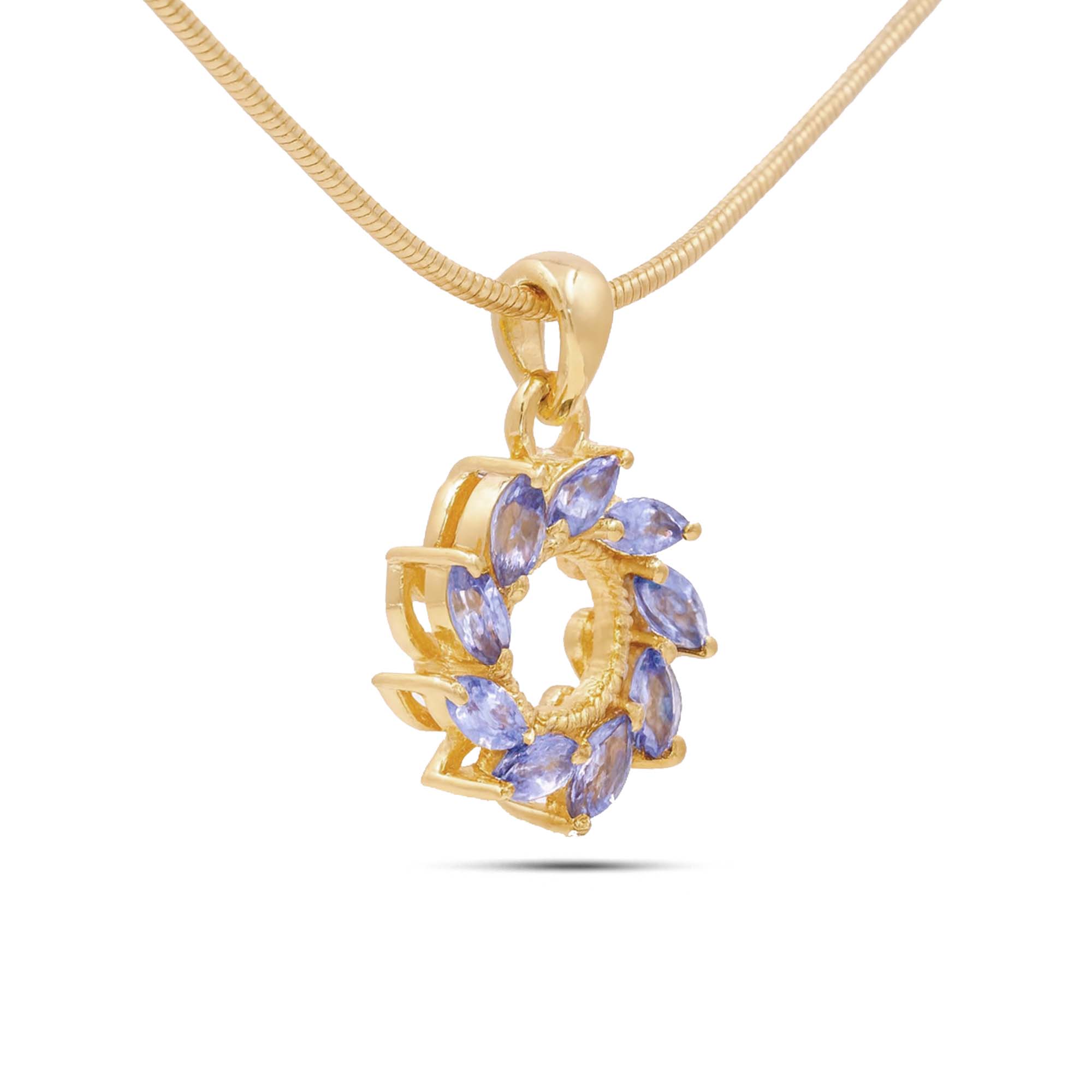 Tanzanite Marquise Pendant with Prong Setting