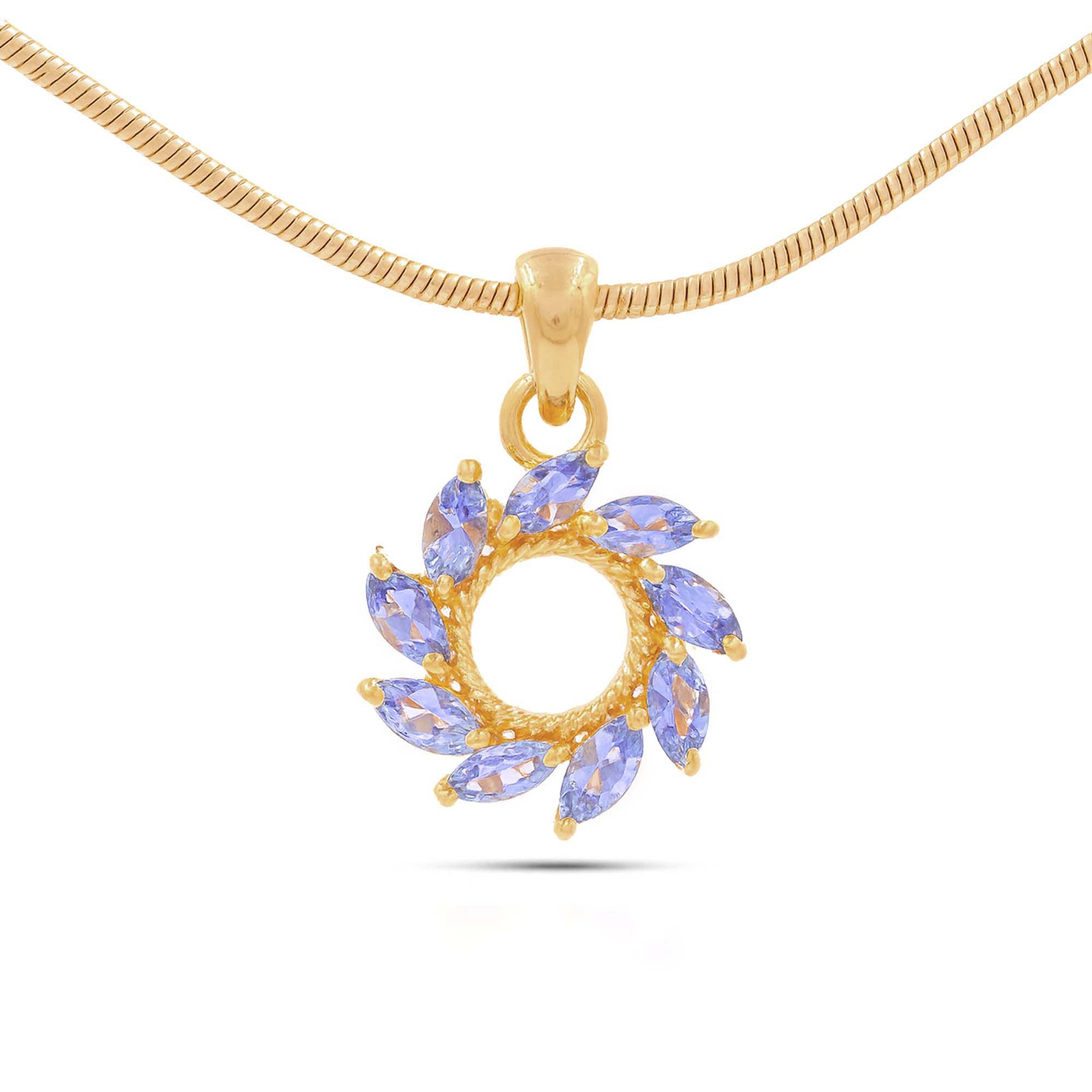Tanzanite Marquise Pendant with Prong Setting