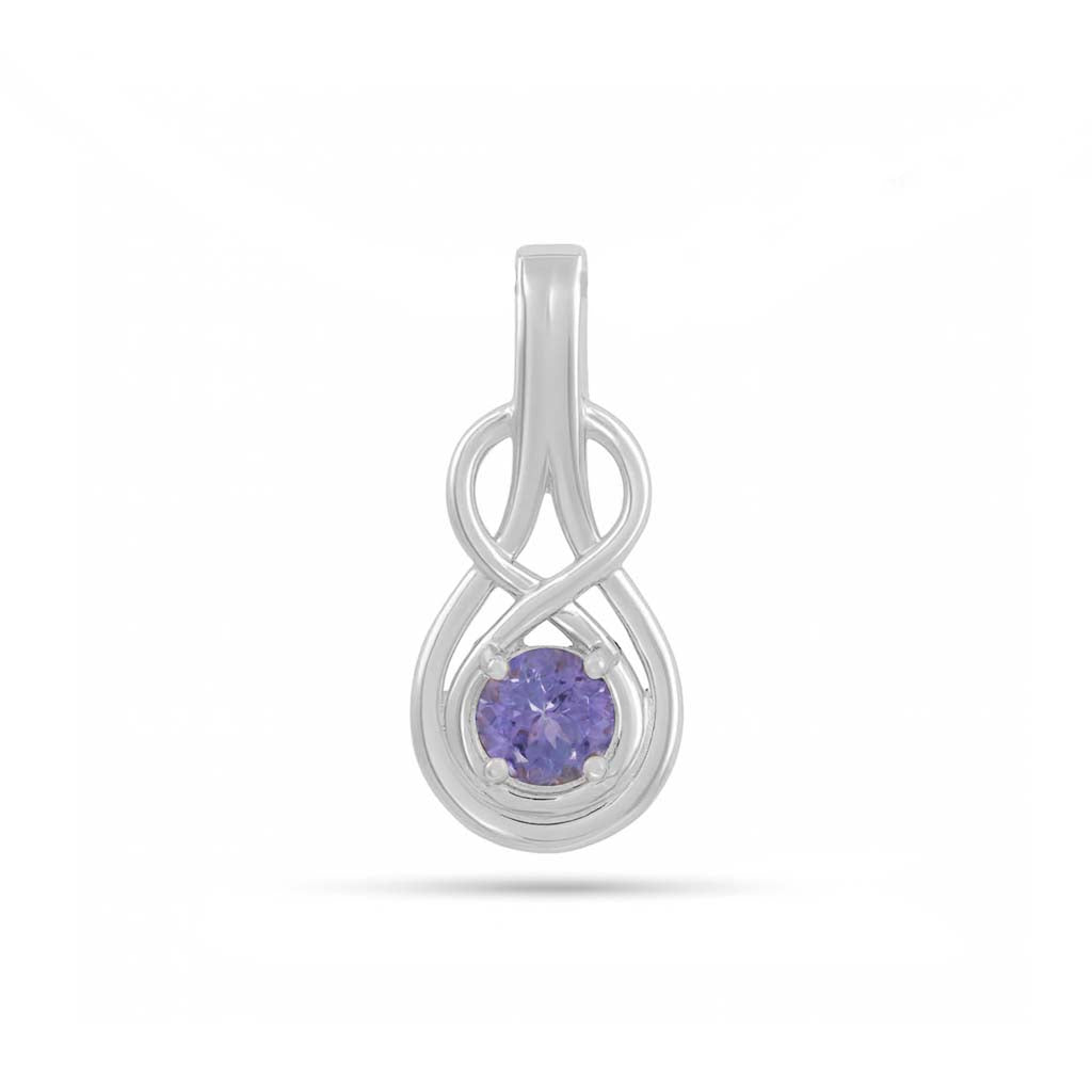 Tanzanite Round Pendant with Prong Setting