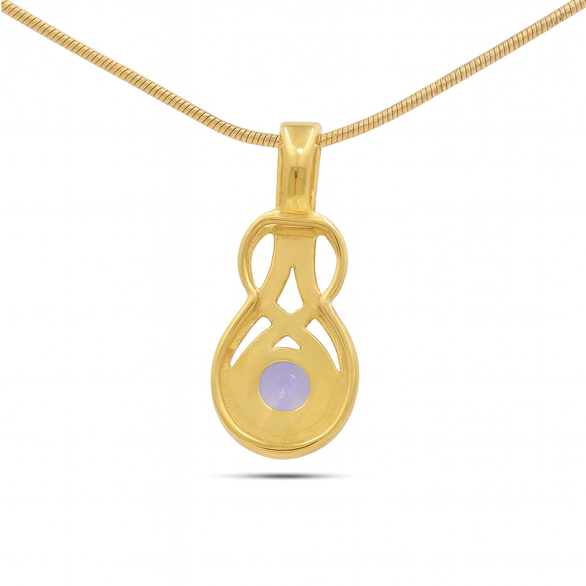 Tanzanite Round Pendant with Prong Setting