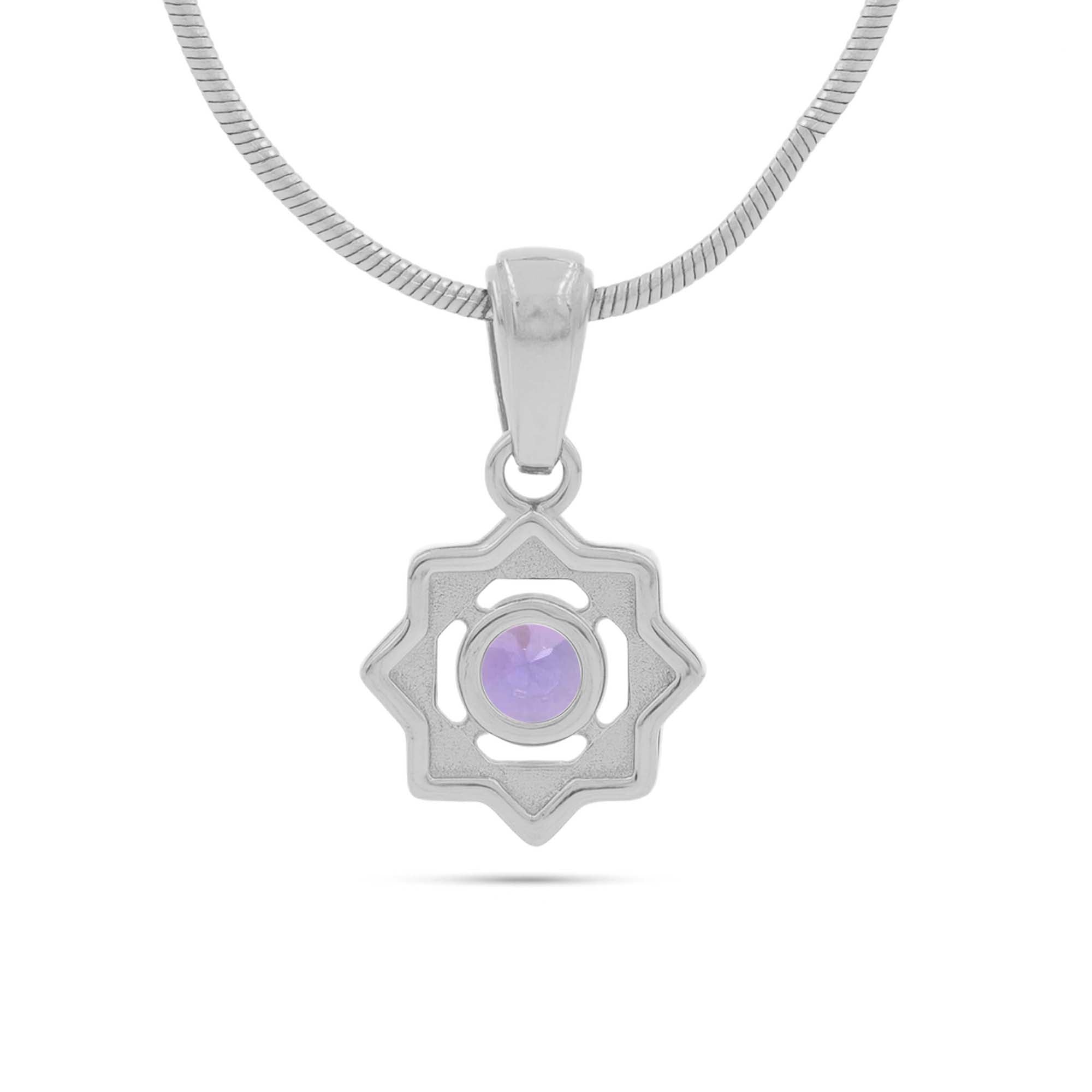 Tanzanite Round Pendant with Prong Setting