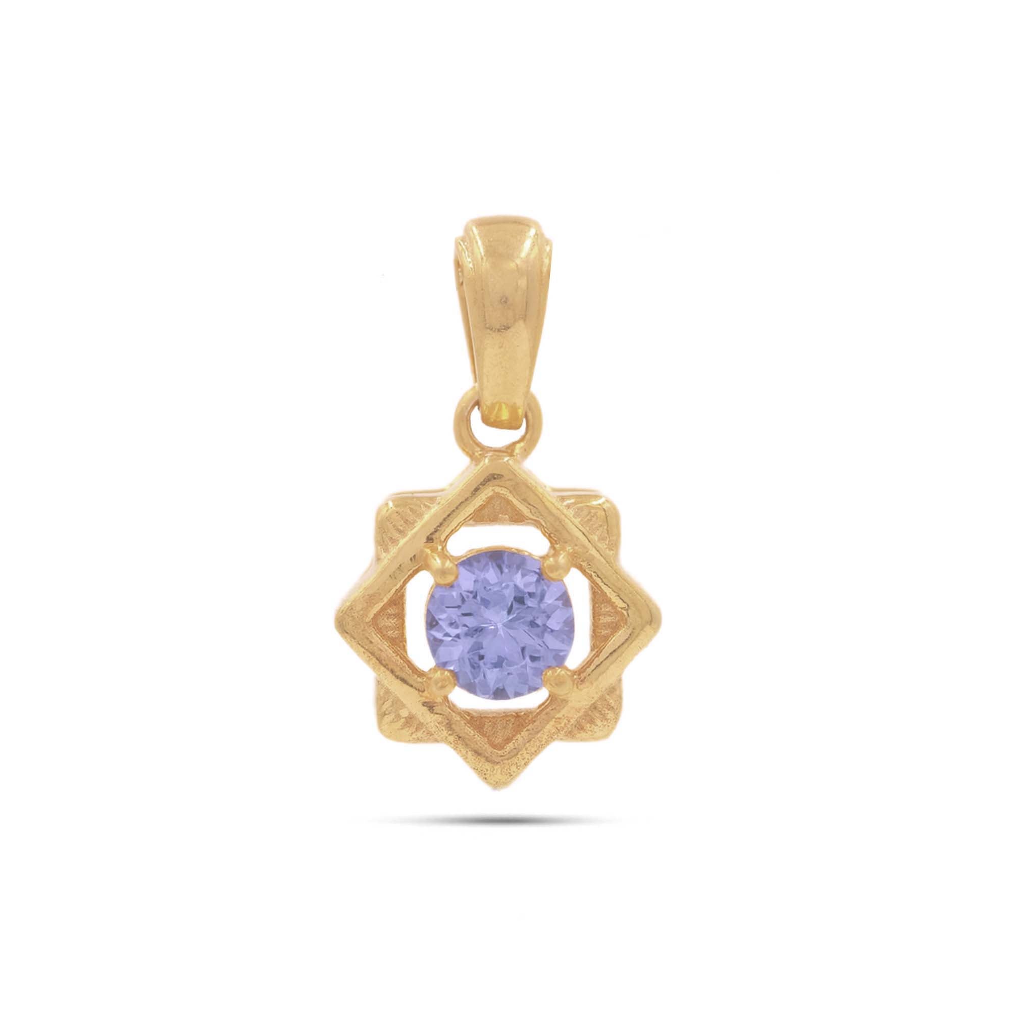 Tanzanite Round Pendant with Prong Setting