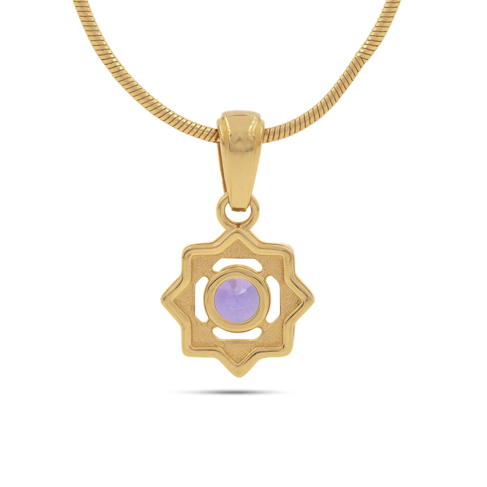 Tanzanite Round Pendant with Prong Setting