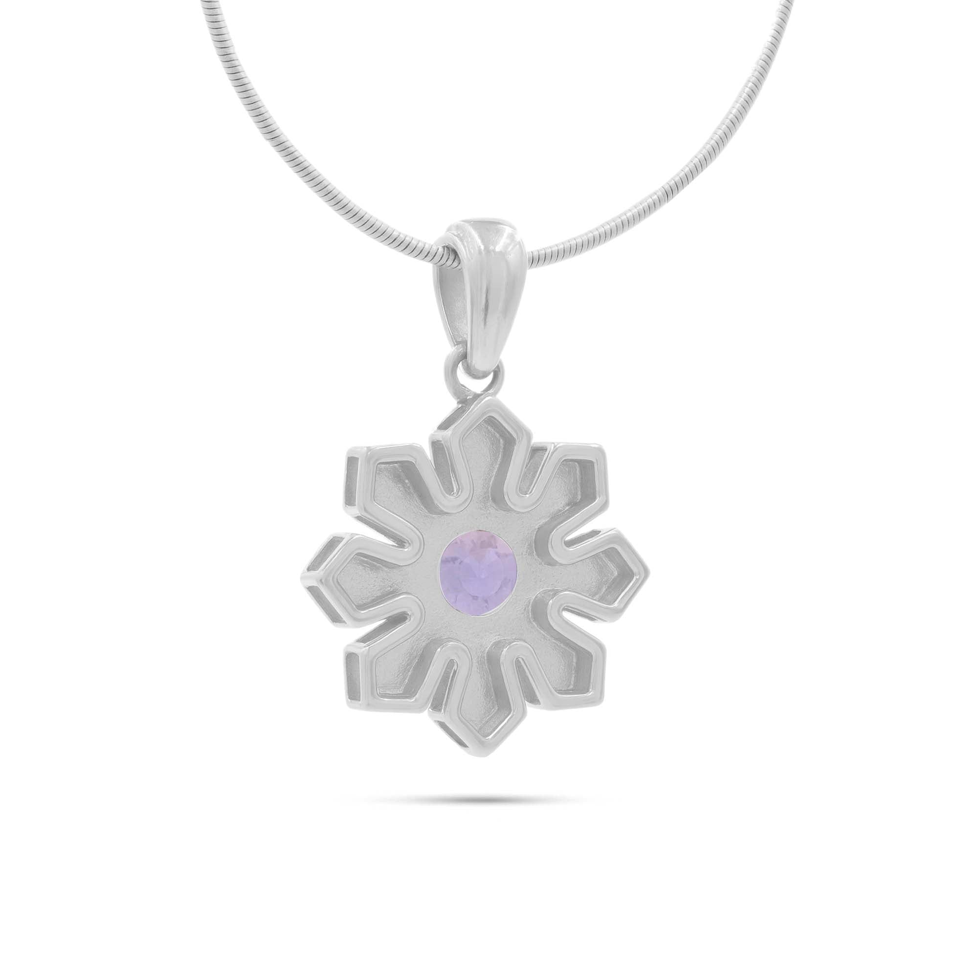 Tanzanite Round Pendant with Prong Setting