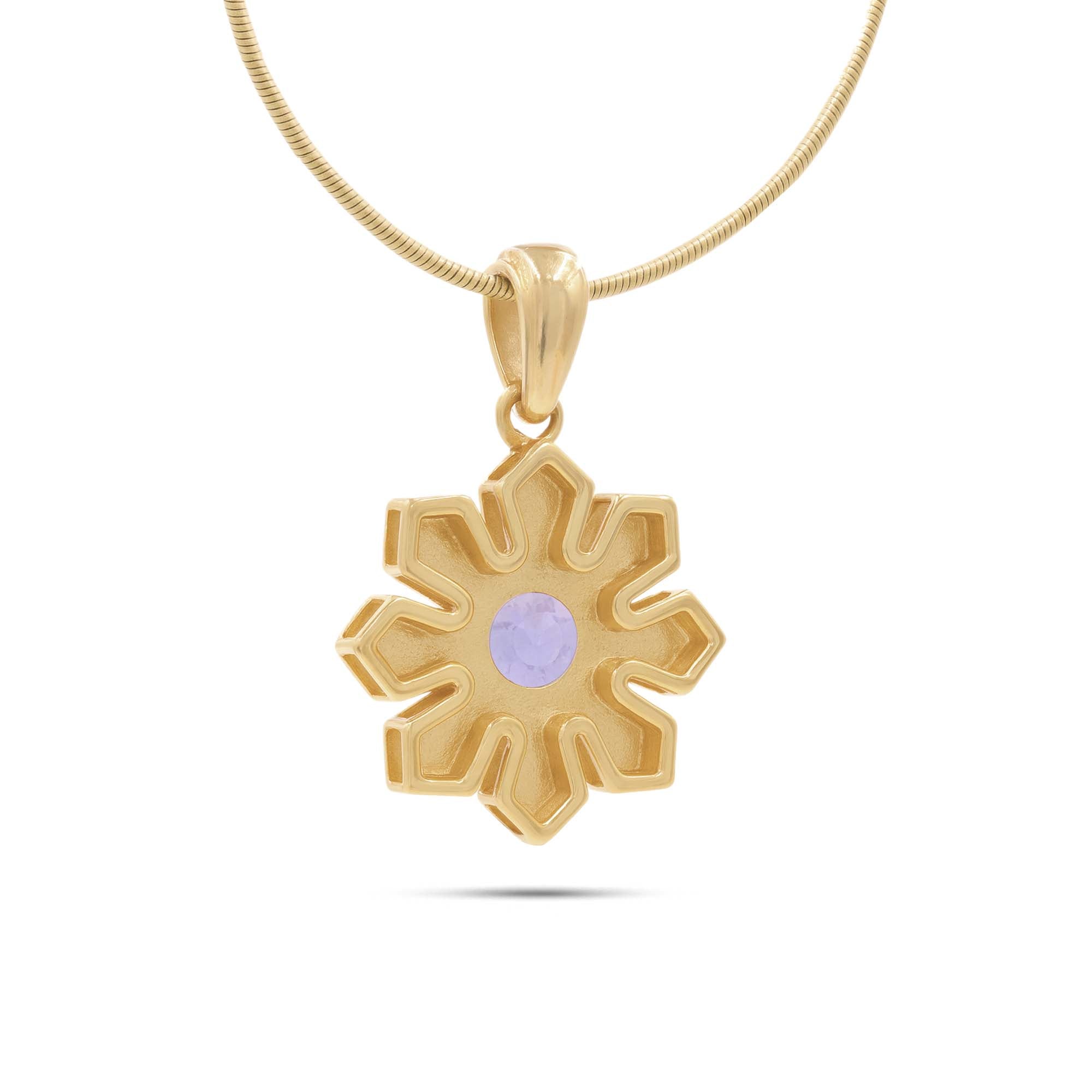 Tanzanite Round Pendant with Prong Setting