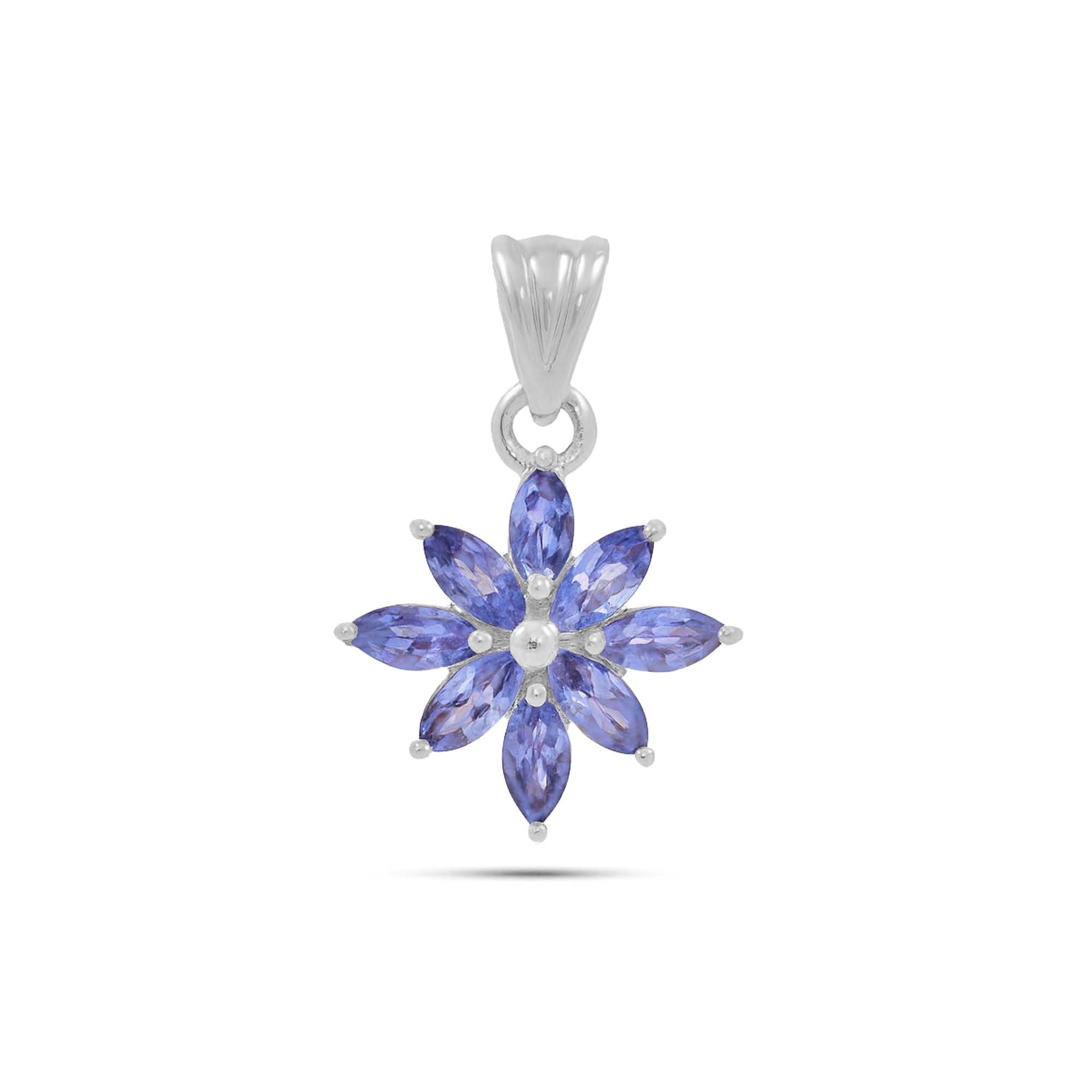 Tanzanite Marquise Pendant with Prong Setting