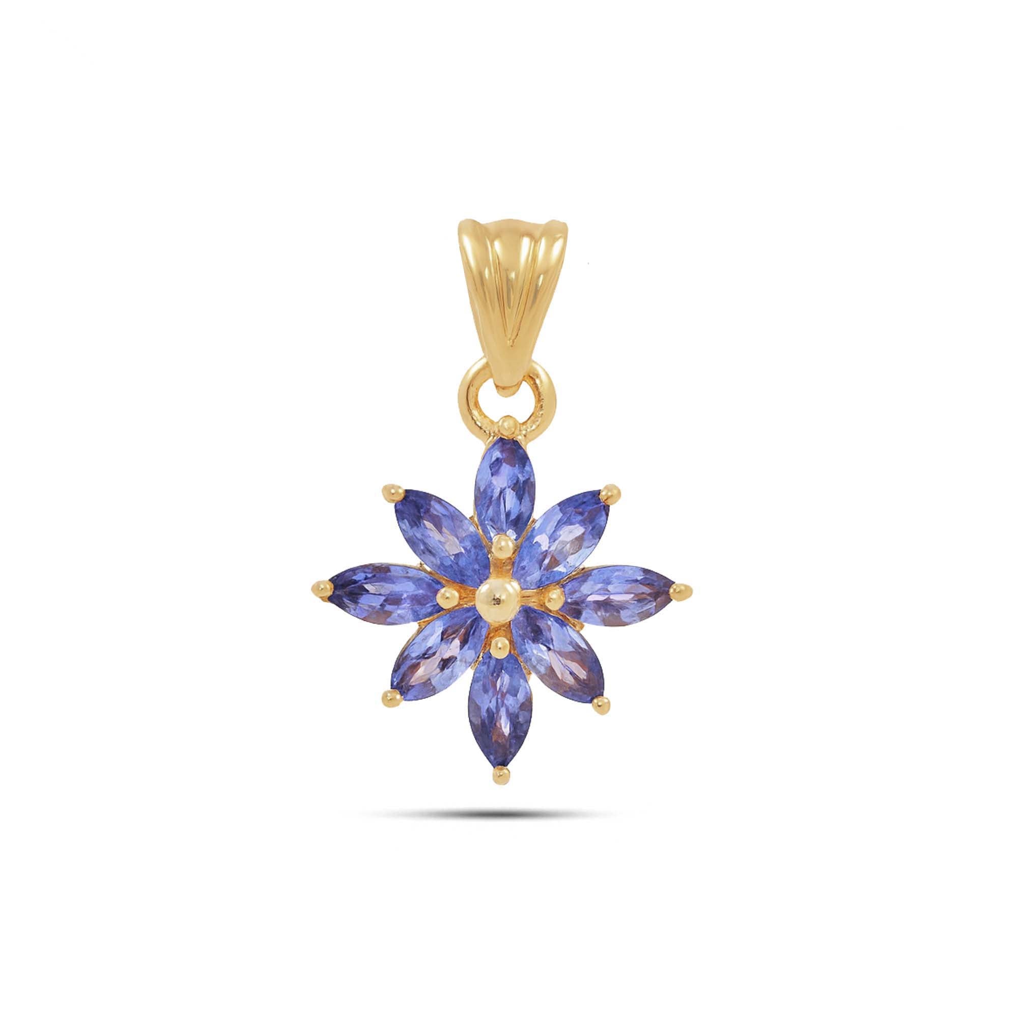 Tanzanite Marquise Pendant with Prong Setting