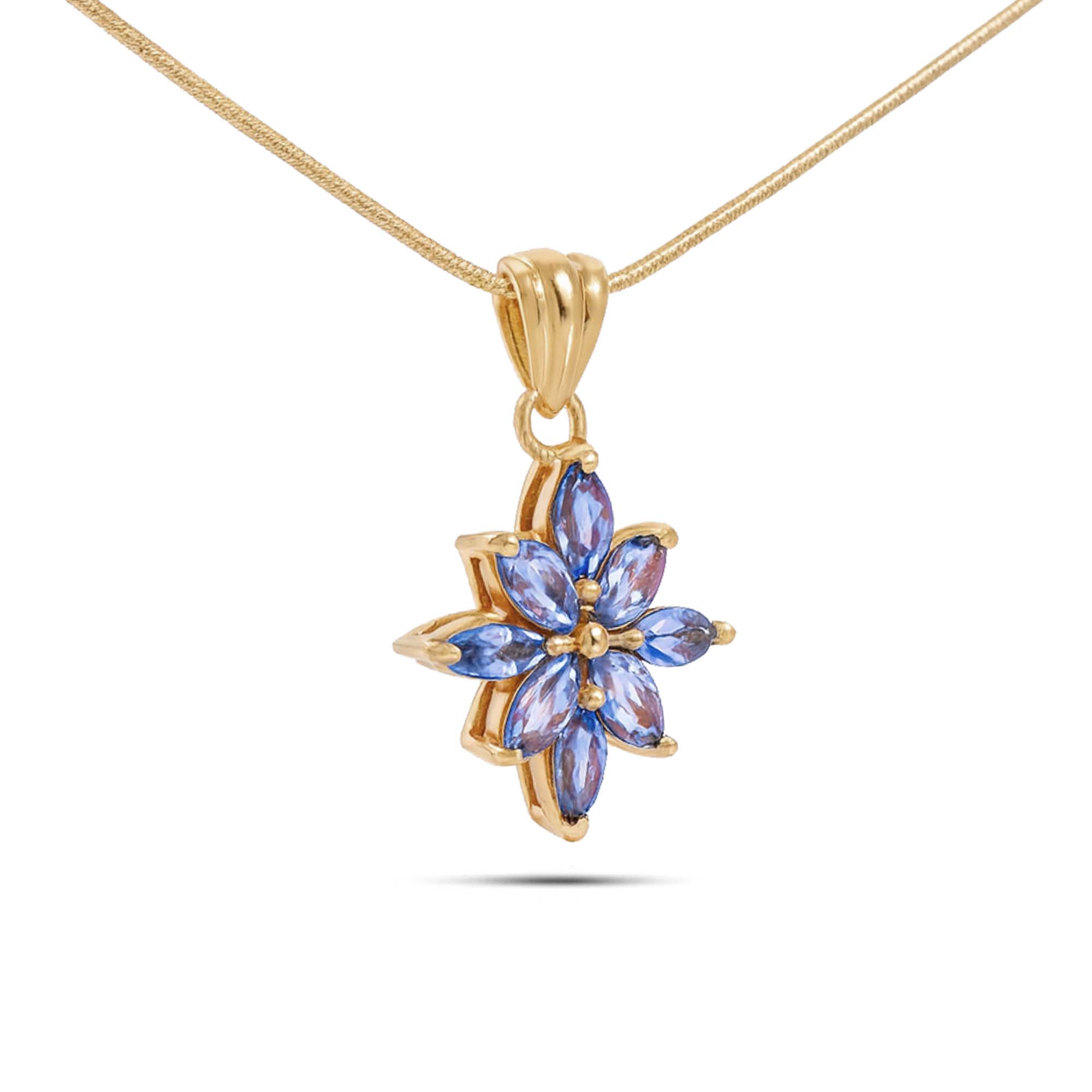 Tanzanite Marquise Pendant with Prong Setting