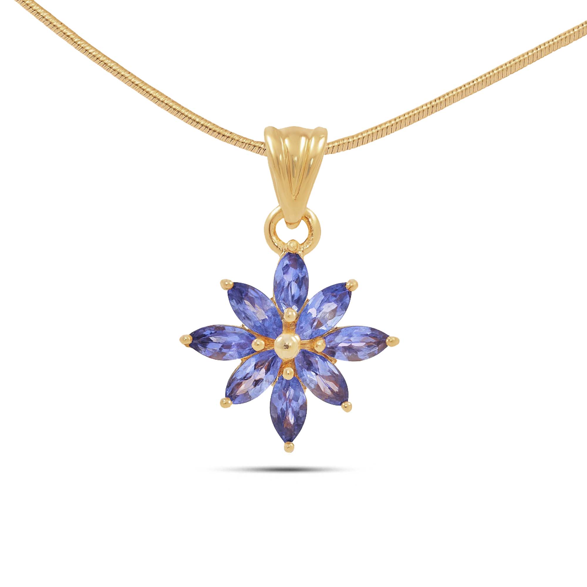 Tanzanite Marquise Pendant with Prong Setting
