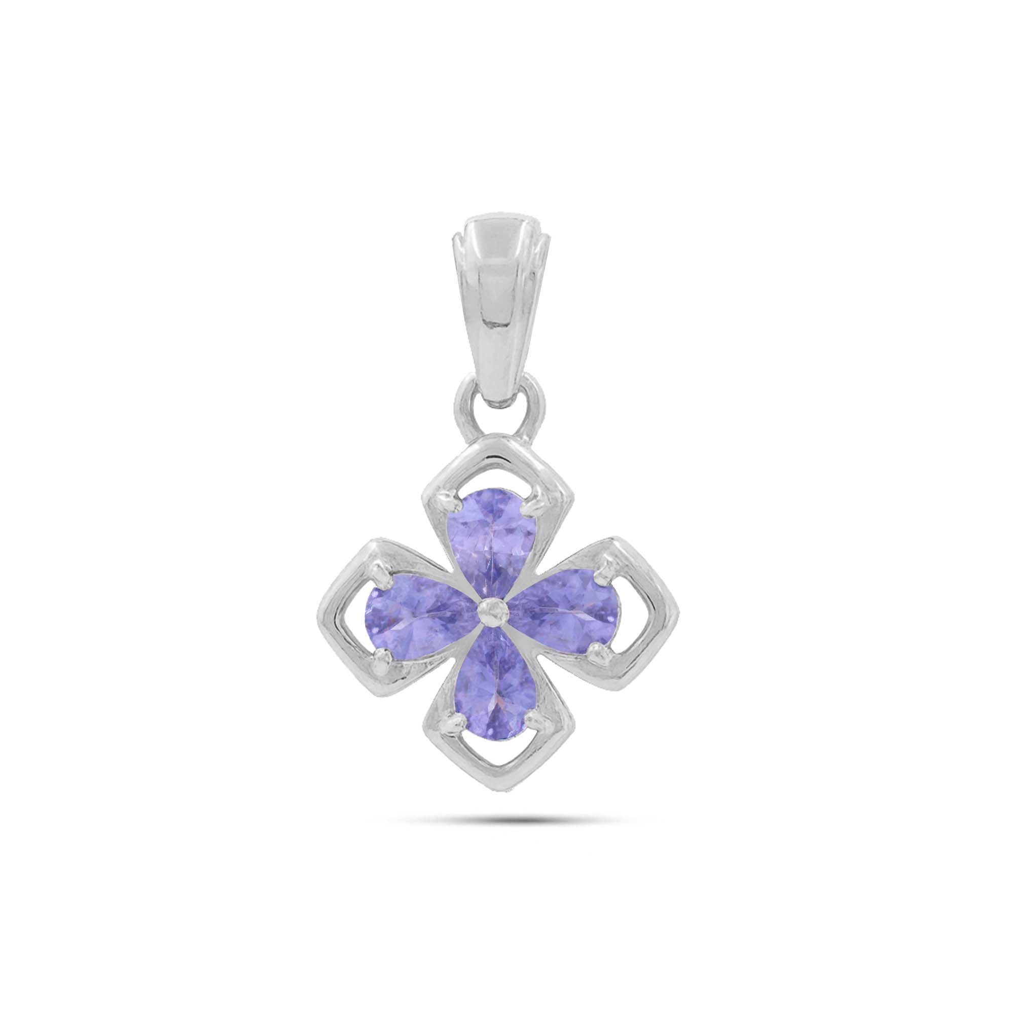 Tanzanite Pear Pendant with Prong Setting