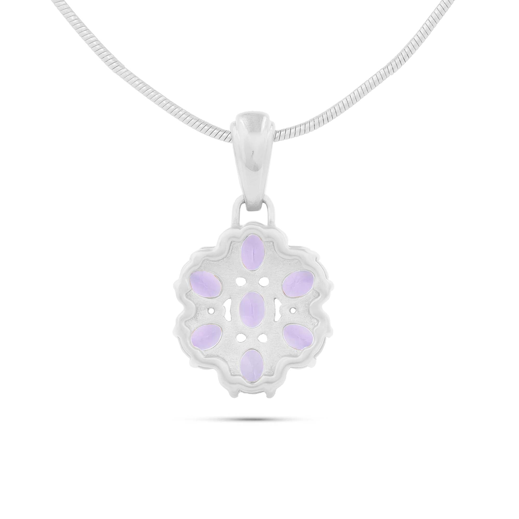 Tanzanite Oval Pendant with Prong Setting