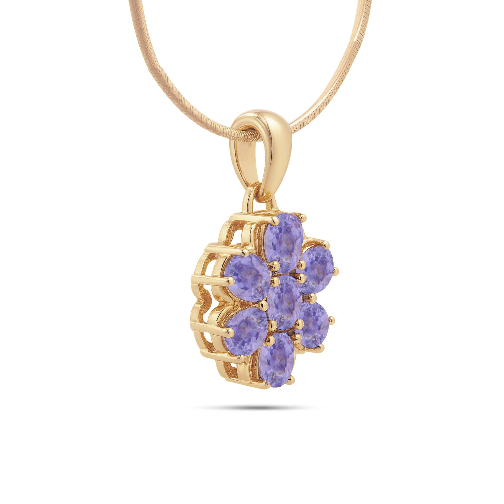 Tanzanite Oval Pendant with Prong Setting