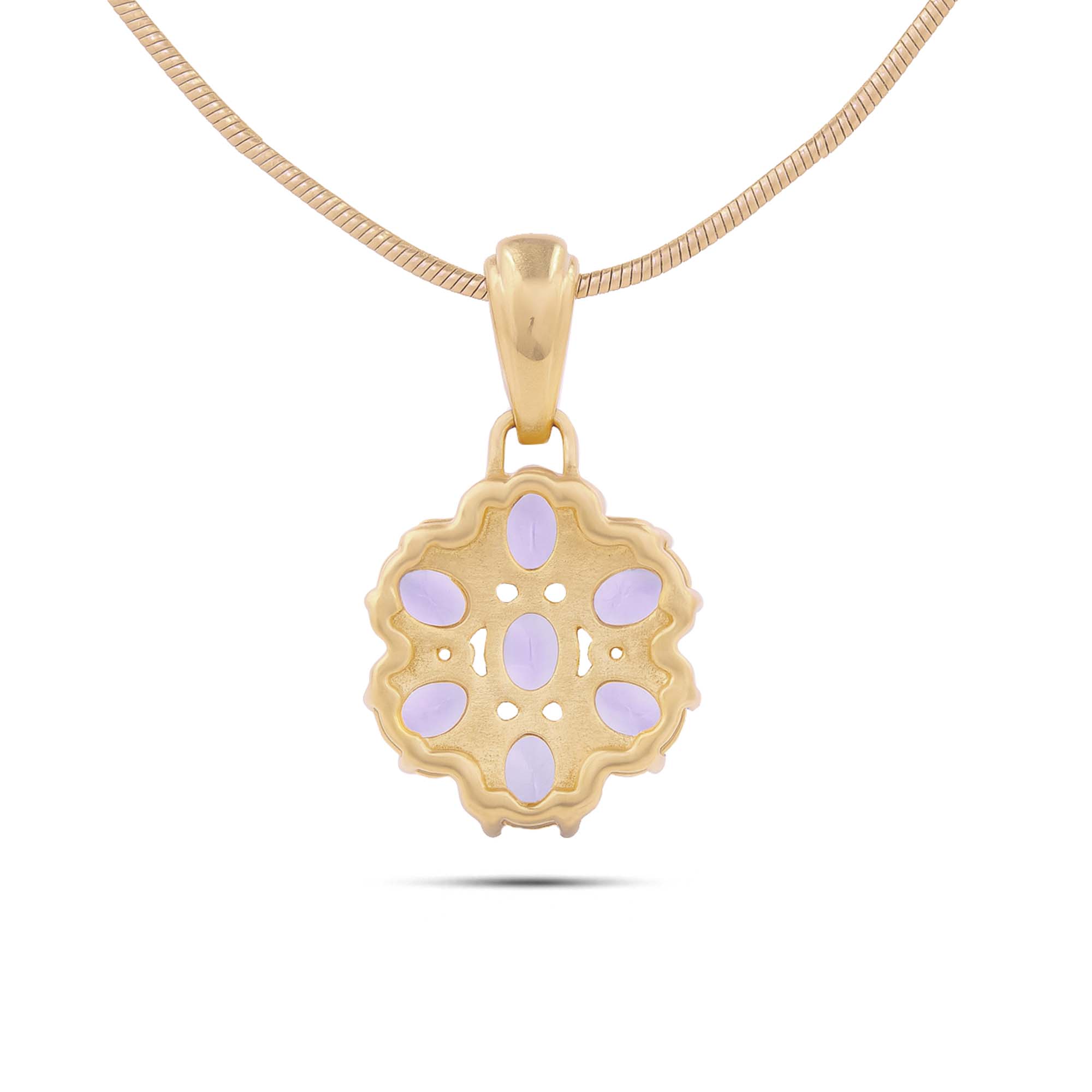 Tanzanite Oval Pendant with Prong Setting