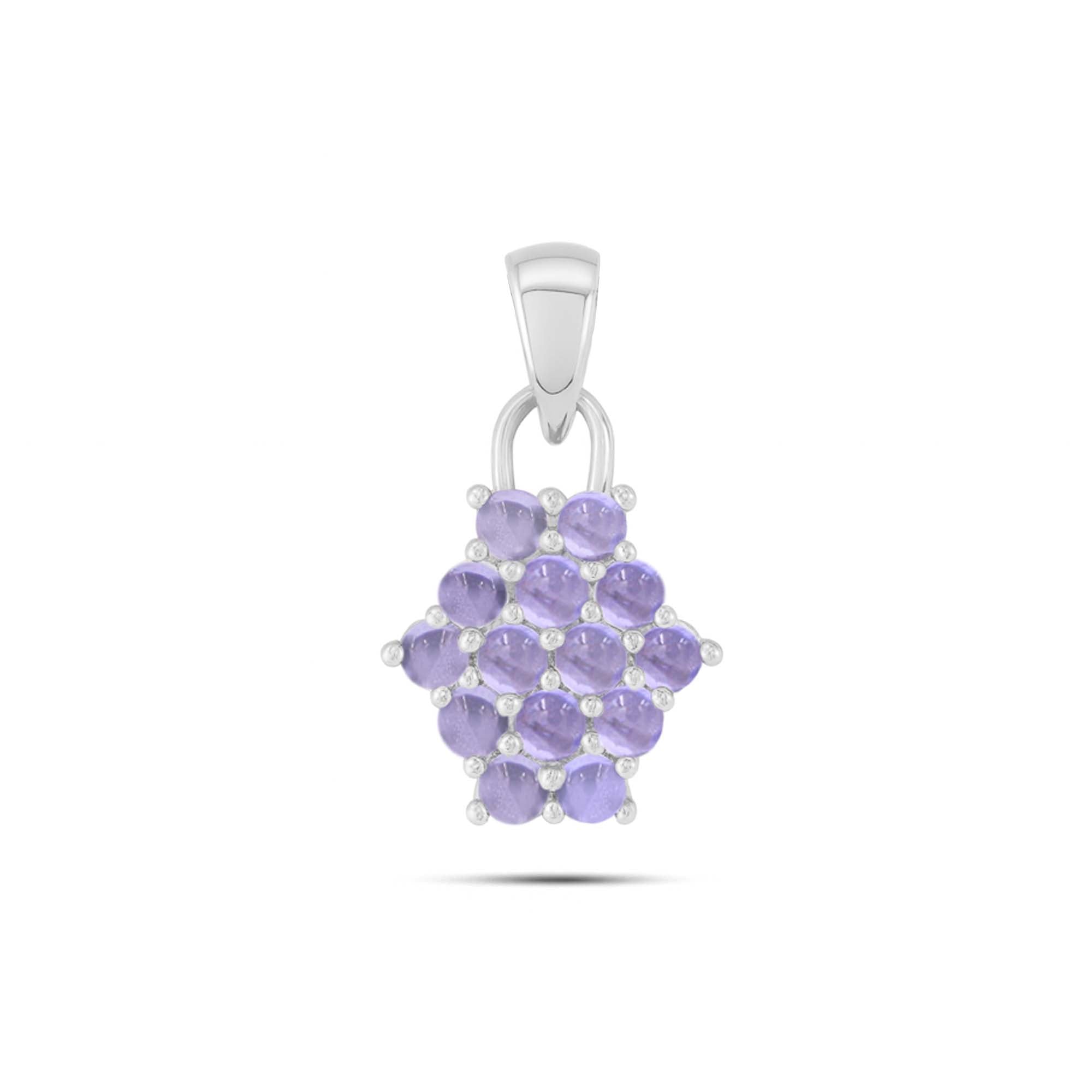 Tanzanite Round Pendant with Prong Setting