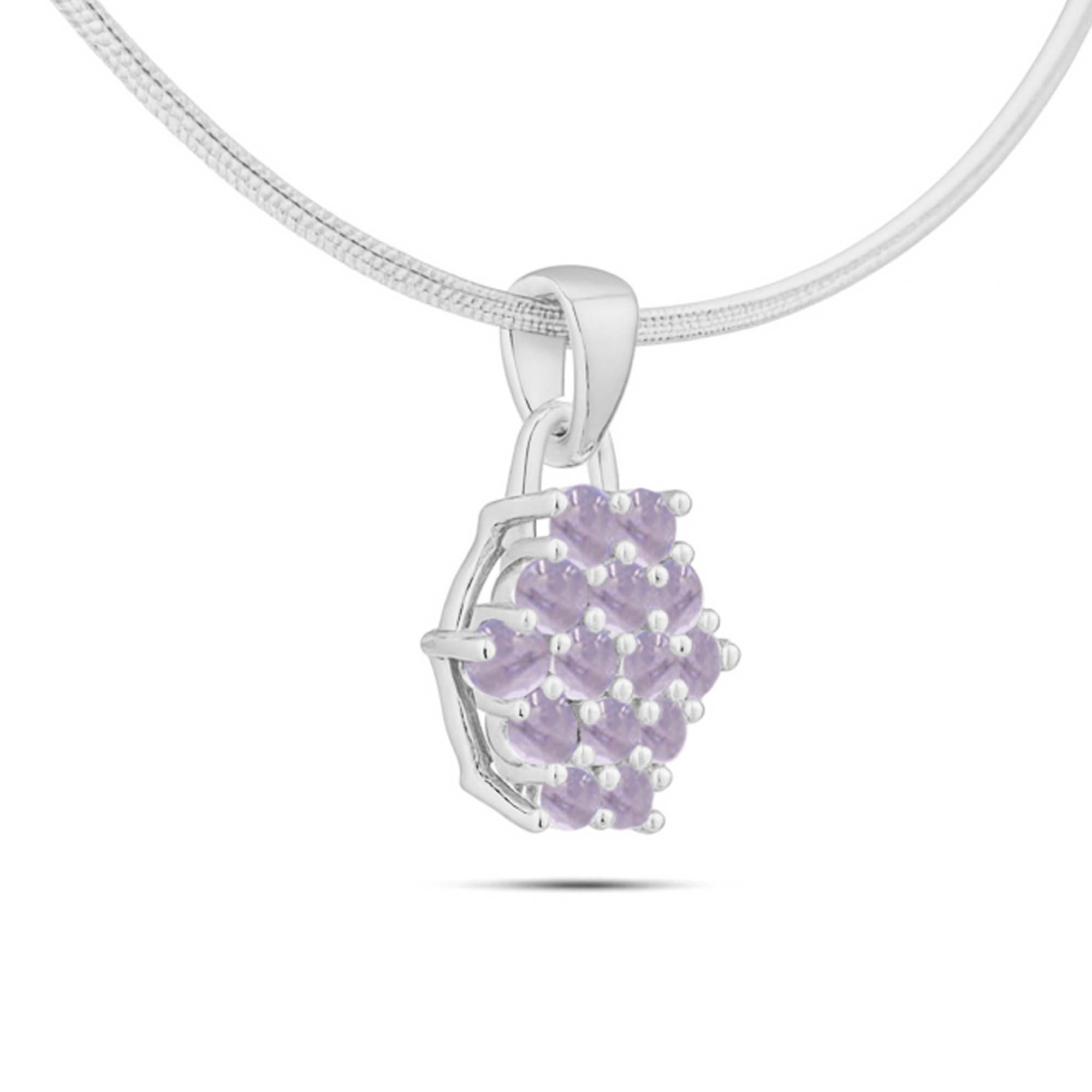 Tanzanite Round Pendant with Prong Setting