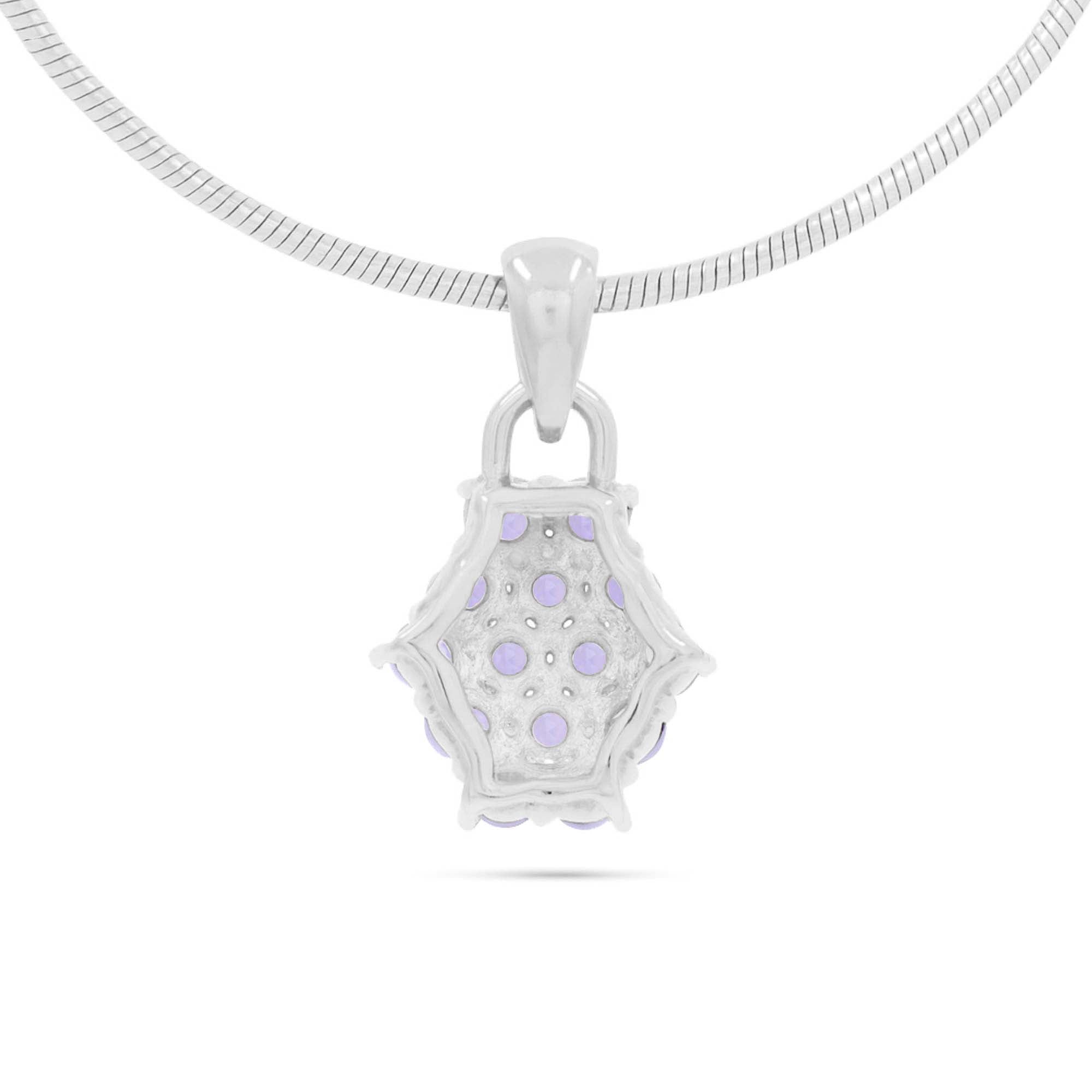 Tanzanite Round Pendant with Prong Setting