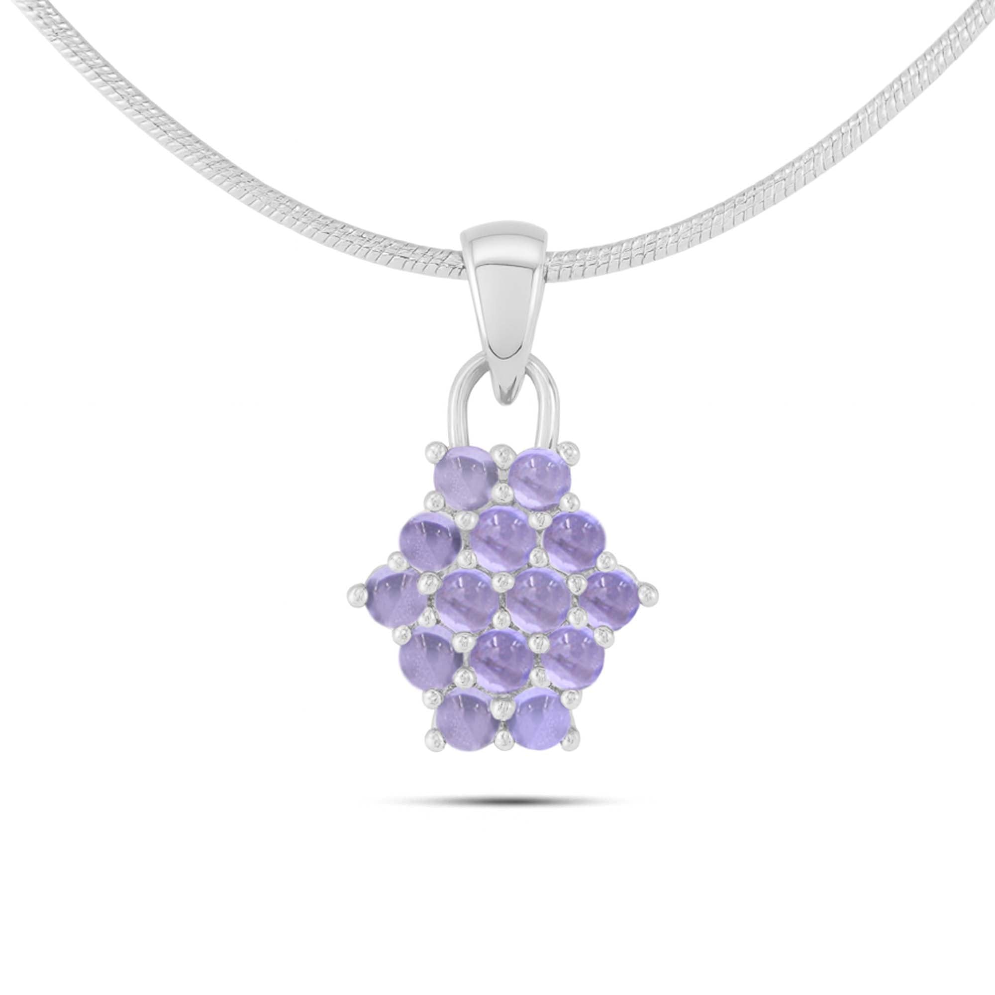 Tanzanite Round Pendant with Prong Setting
