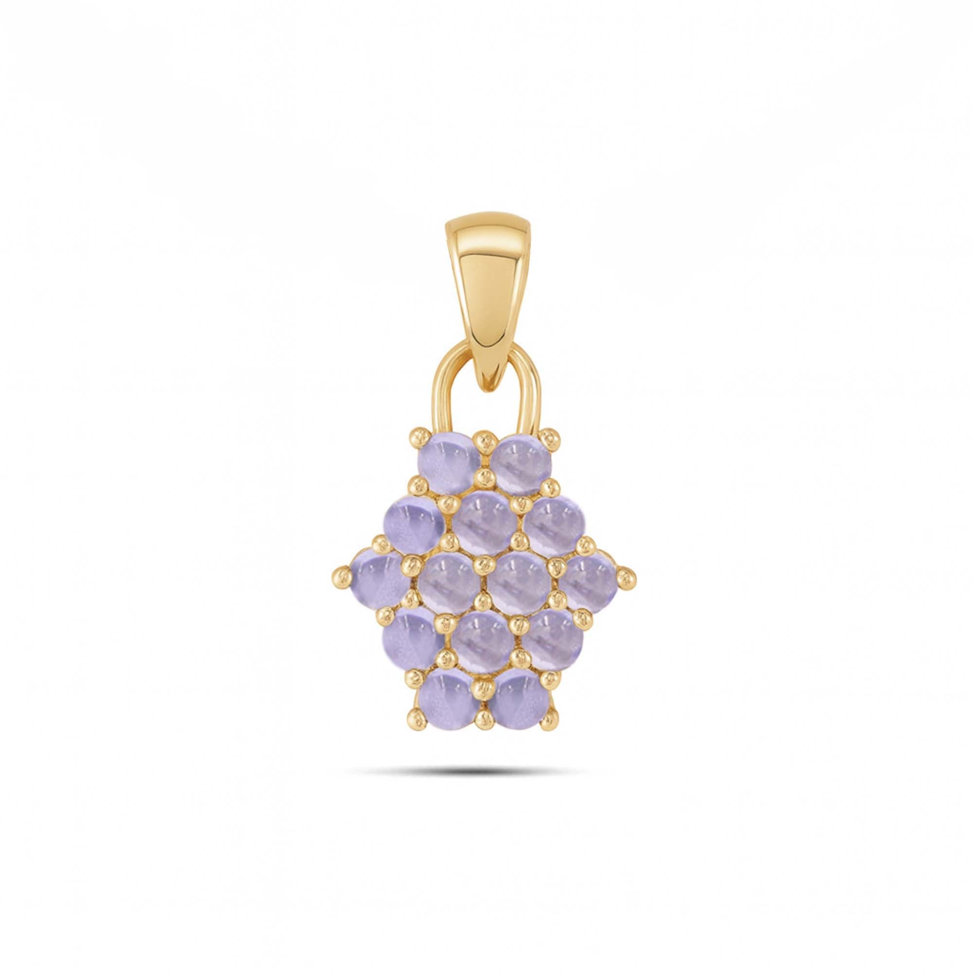 Tanzanite Round Pendant with Prong Setting