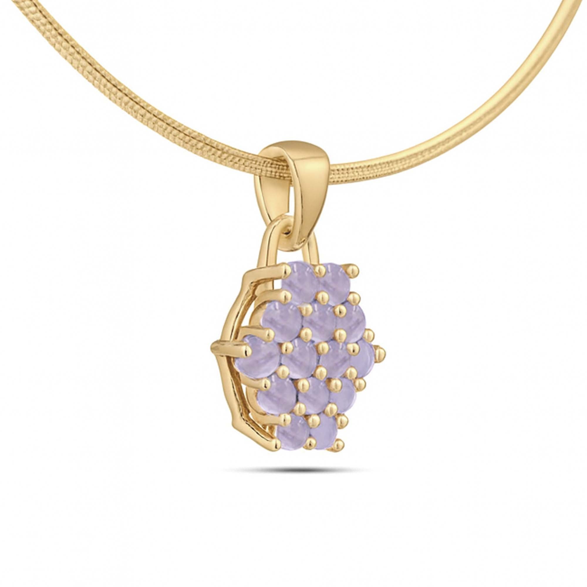 Tanzanite Round Pendant with Prong Setting