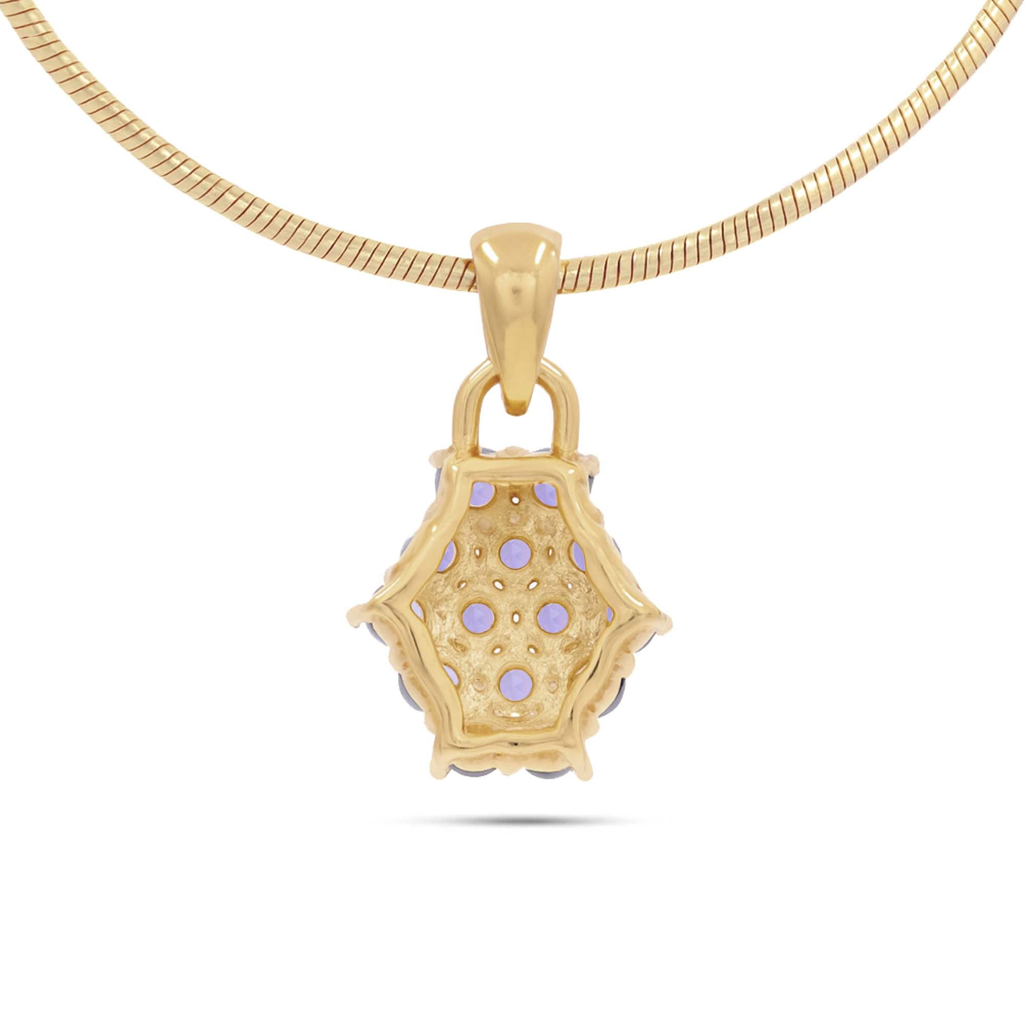 Tanzanite Round Pendant with Prong Setting