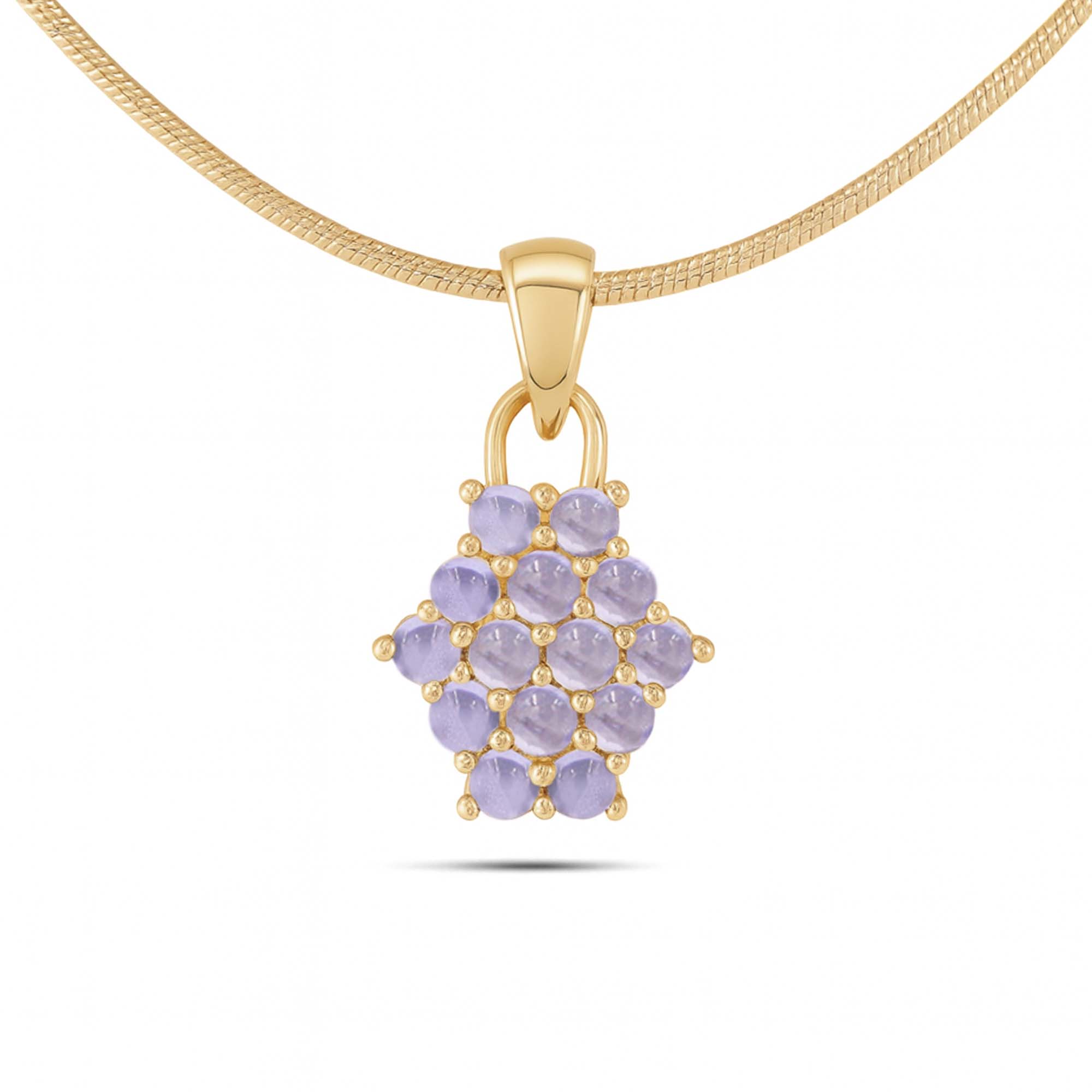 Tanzanite Round Pendant with Prong Setting