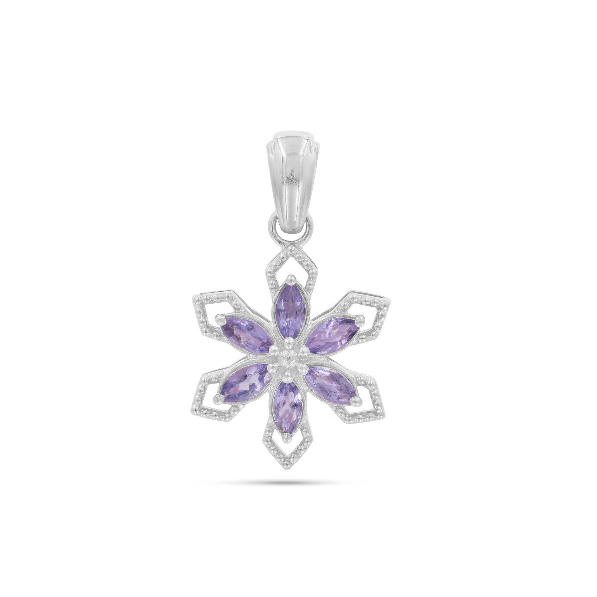 Tanzanite Marquise Pendant with Prong Setting