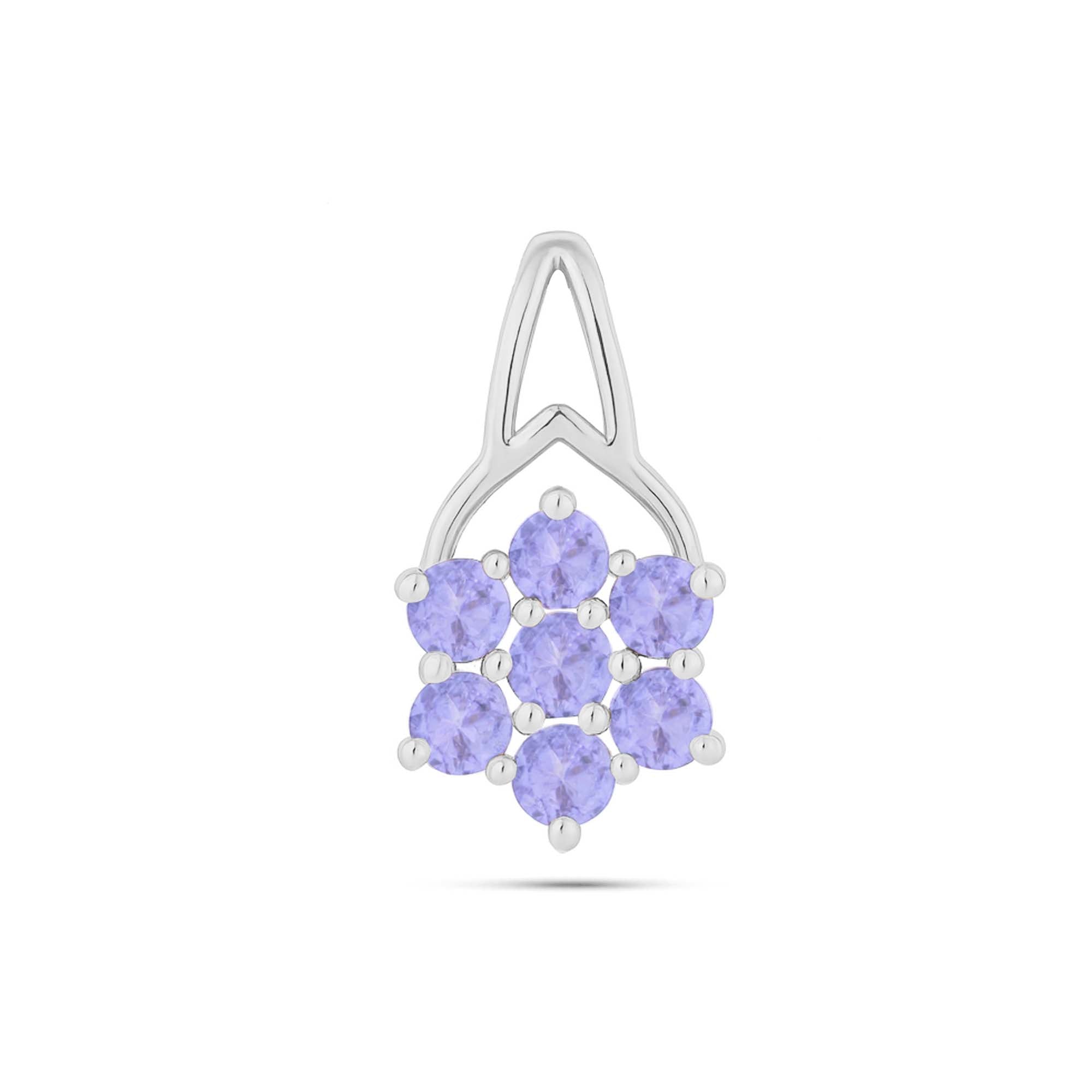 Tanzanite Round Pendant with Prong Setting