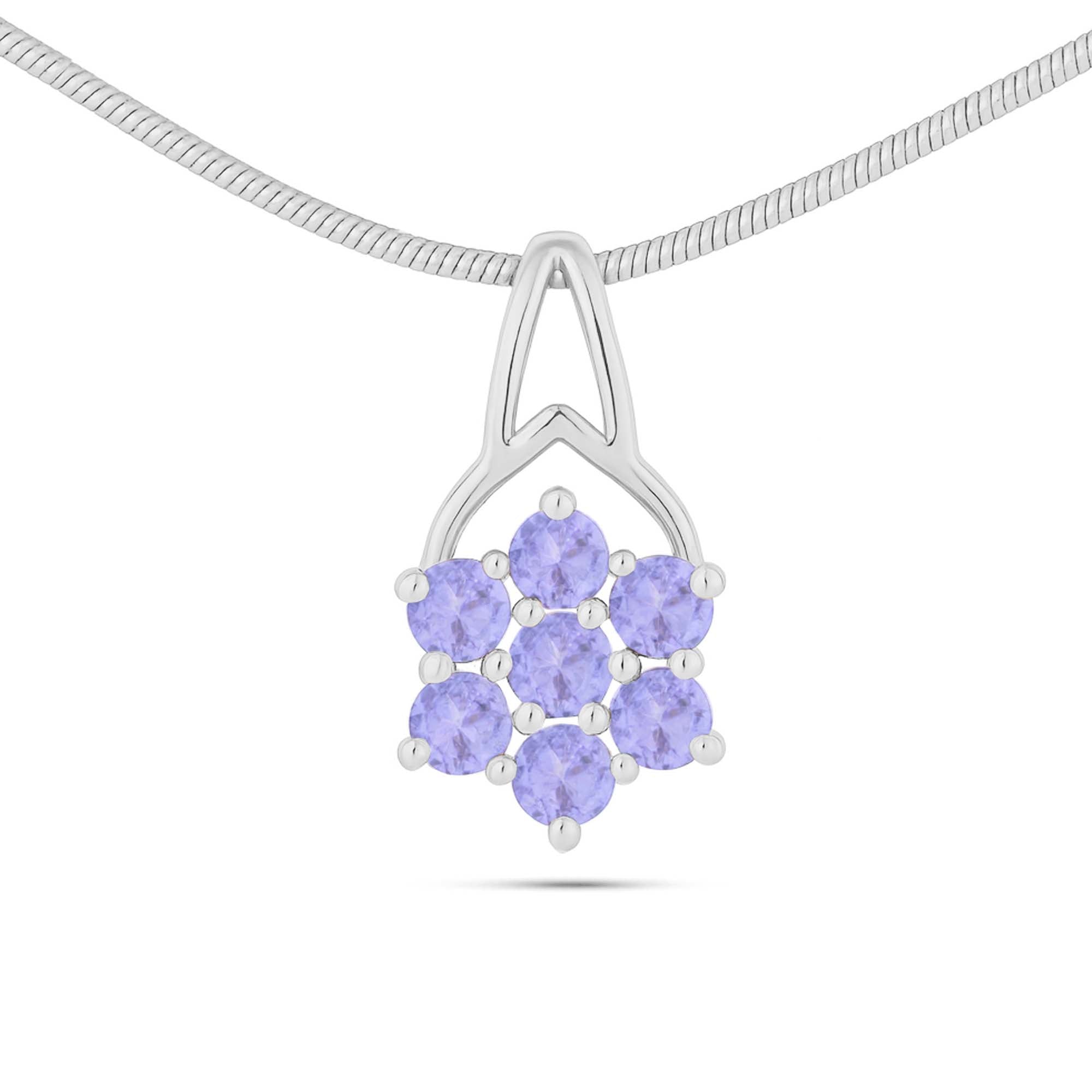 Tanzanite Round Pendant with Prong Setting