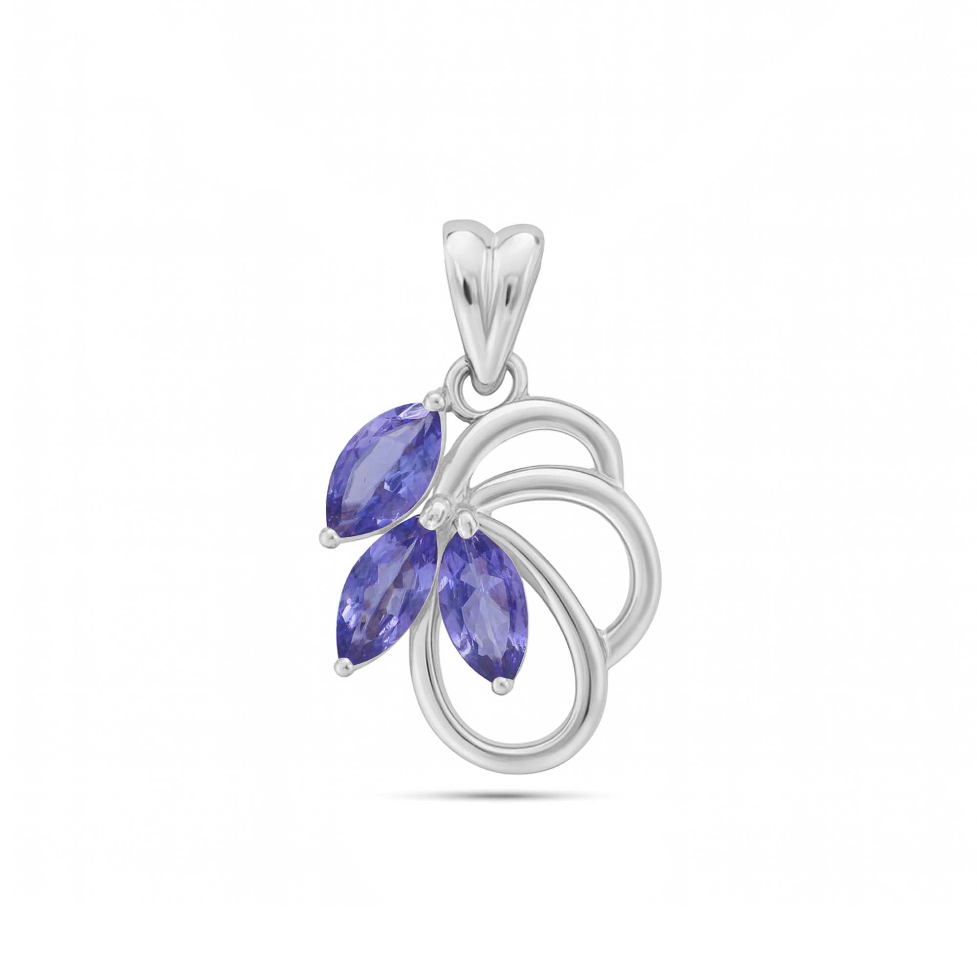 Tanzanite Marquise Pendant with Prong Setting