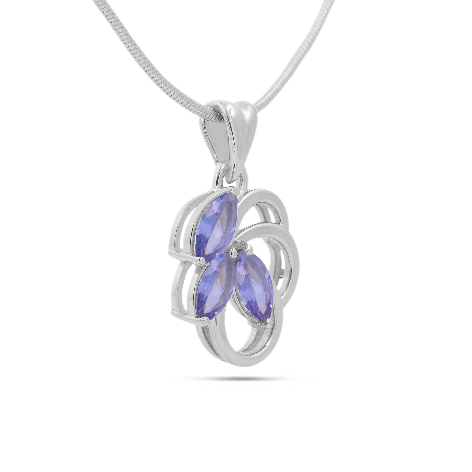 Tanzanite Marquise Pendant with Prong Setting