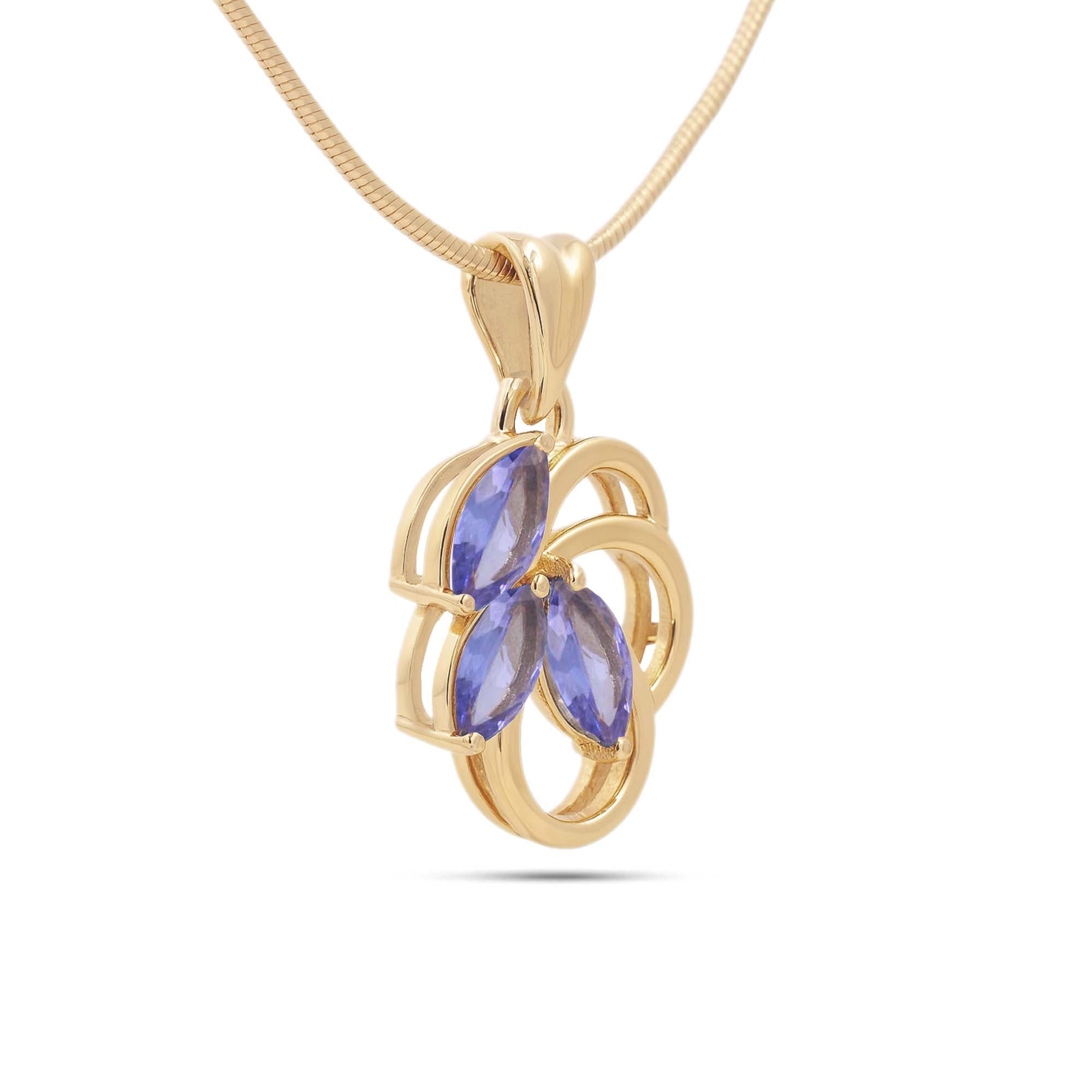 Tanzanite Marquise Pendant with Prong Setting